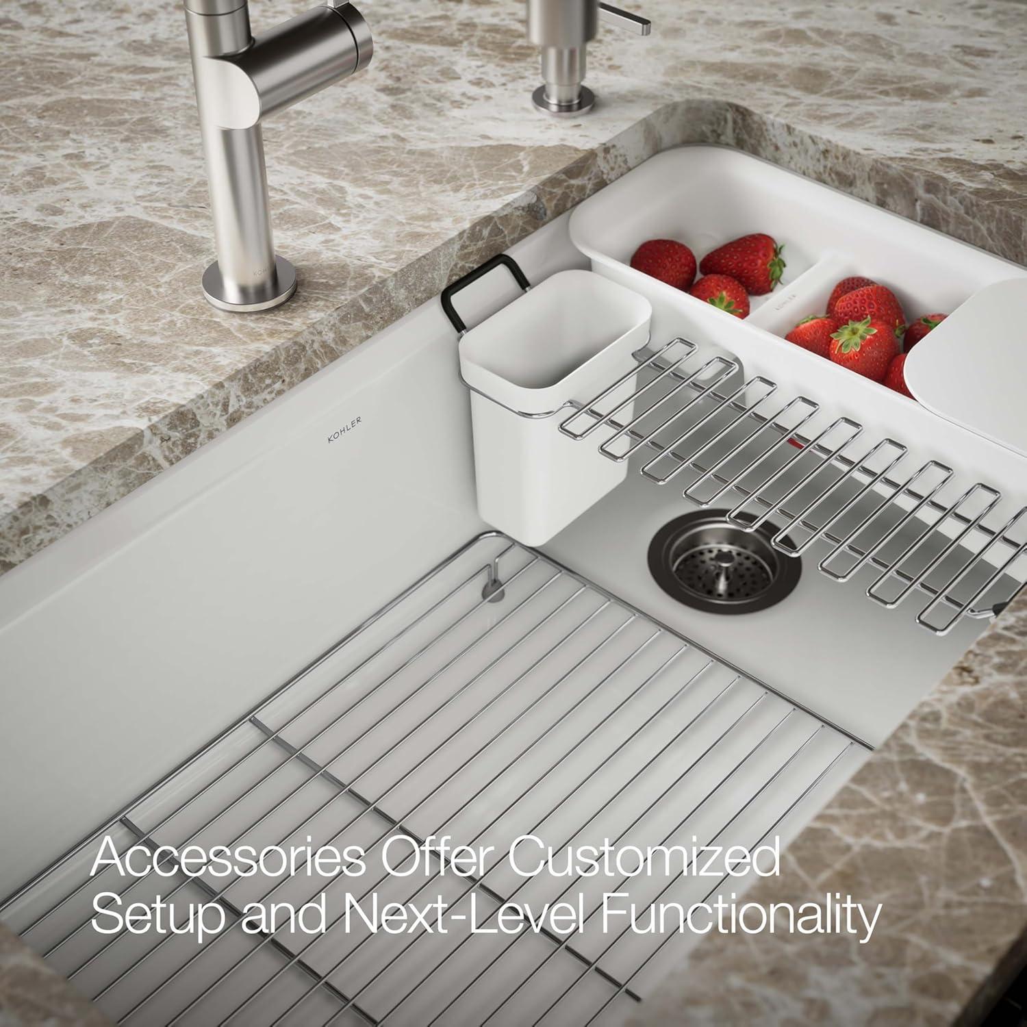 Riverby 33" x 22" x 9-5/8" Under-Mount Single-Bowl Kitchen Sink with Accessories