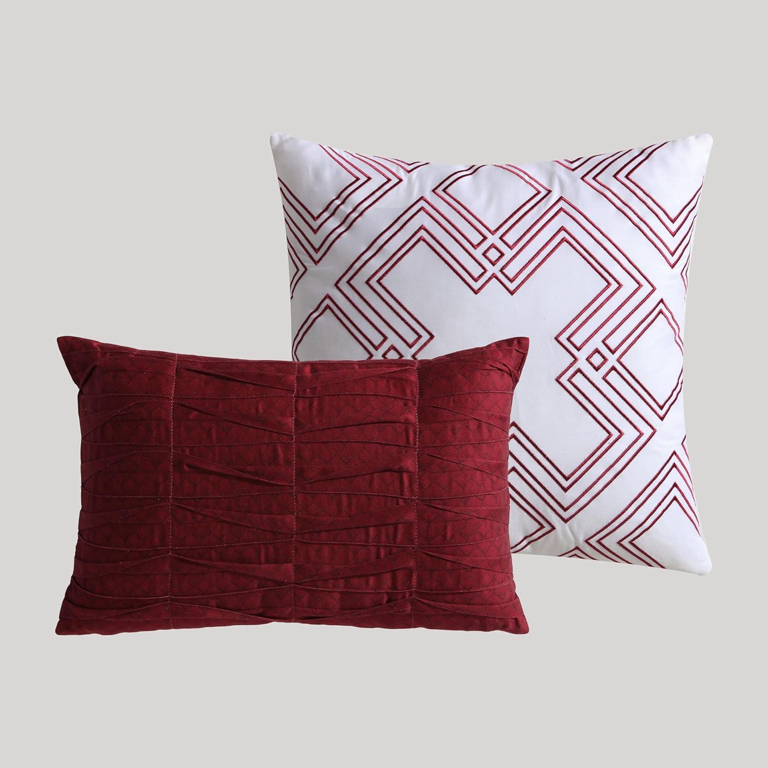 BeBeJan Bebejan Magenta Floral 100% Cotton Sateen 5 Piece Reversible Comforter Set