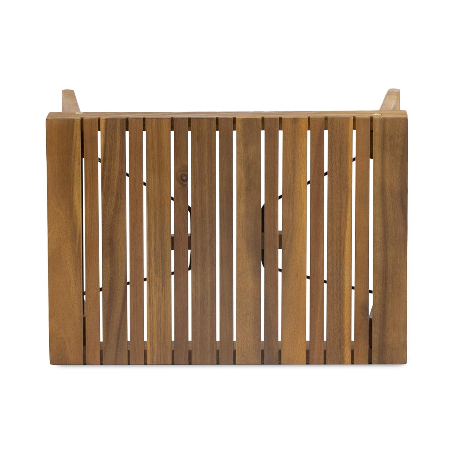 Kyoto Acacia Wood Folding Side Table - Teak - Christopher Knight Home