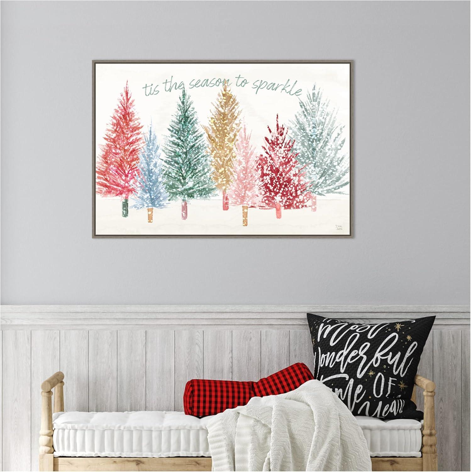 Amanti Art Holiday Sparkle I by Dina June Canvas Wall Art Print Framed 33 x 23-in.