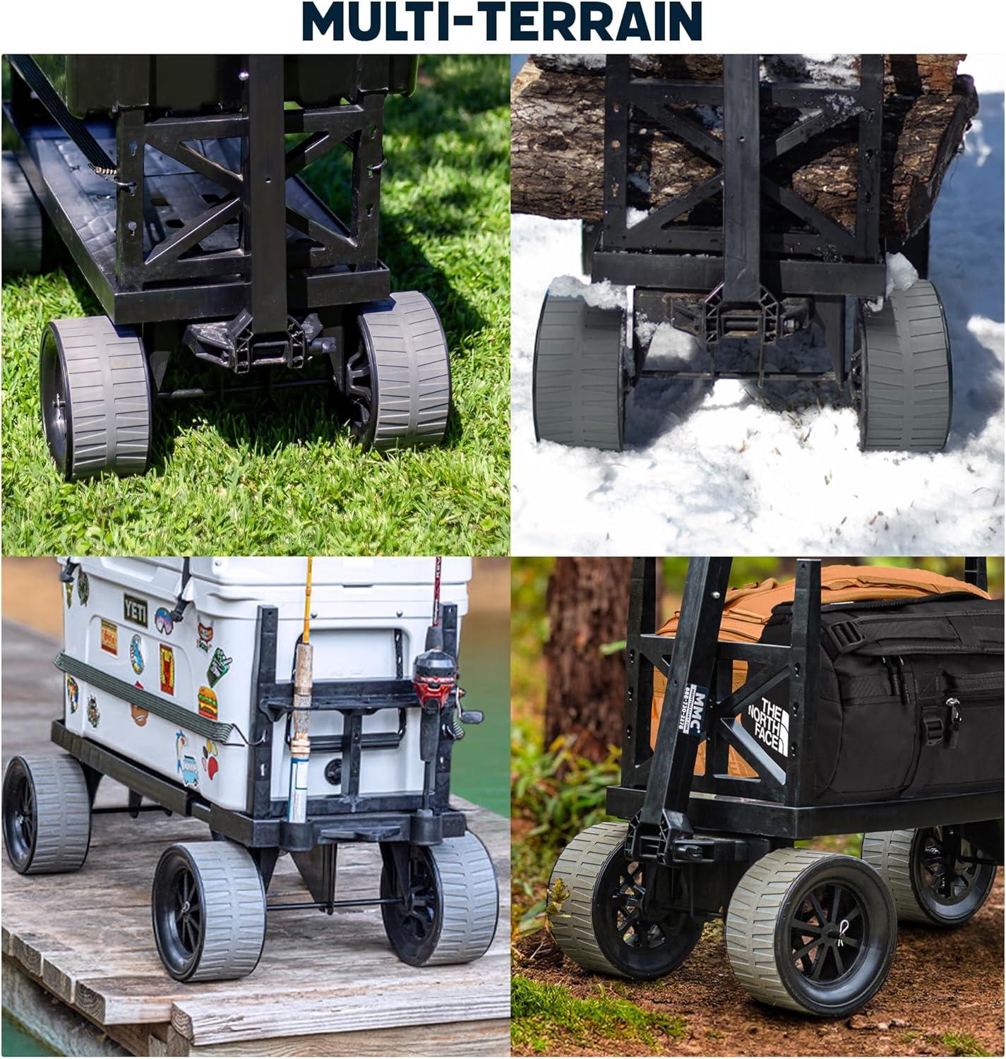 Mighty Max Tank® Outdoor Heavy-Duty Cooler Cart Kit, Includes Durable Bungee Cords and 8-Inch Wheels,