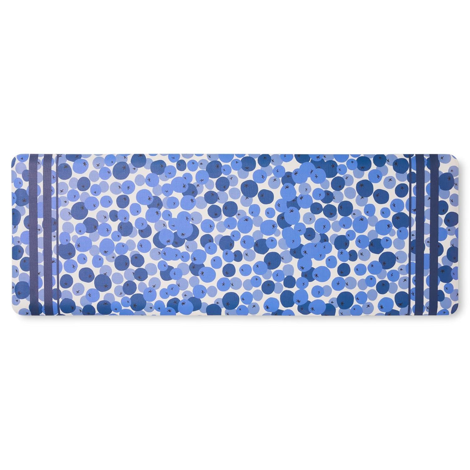 Sur La Table Kitchen Essentials SUR LA TABLE KITCHEN ESSENTIALS Fresh Blueberries Fruit Kitchen Mat Blue/White