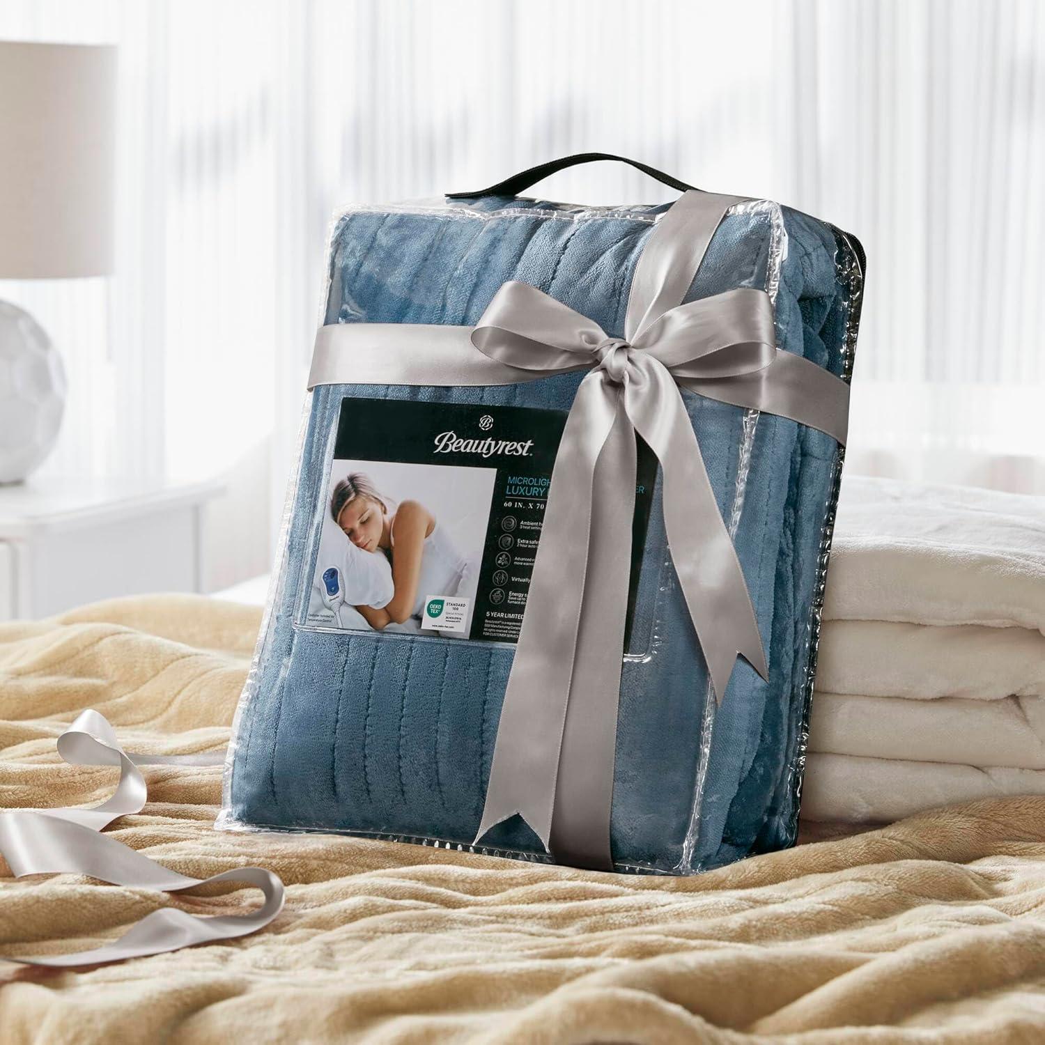 Beautyrest Beautyrest Heated Microlight to Berber Throw