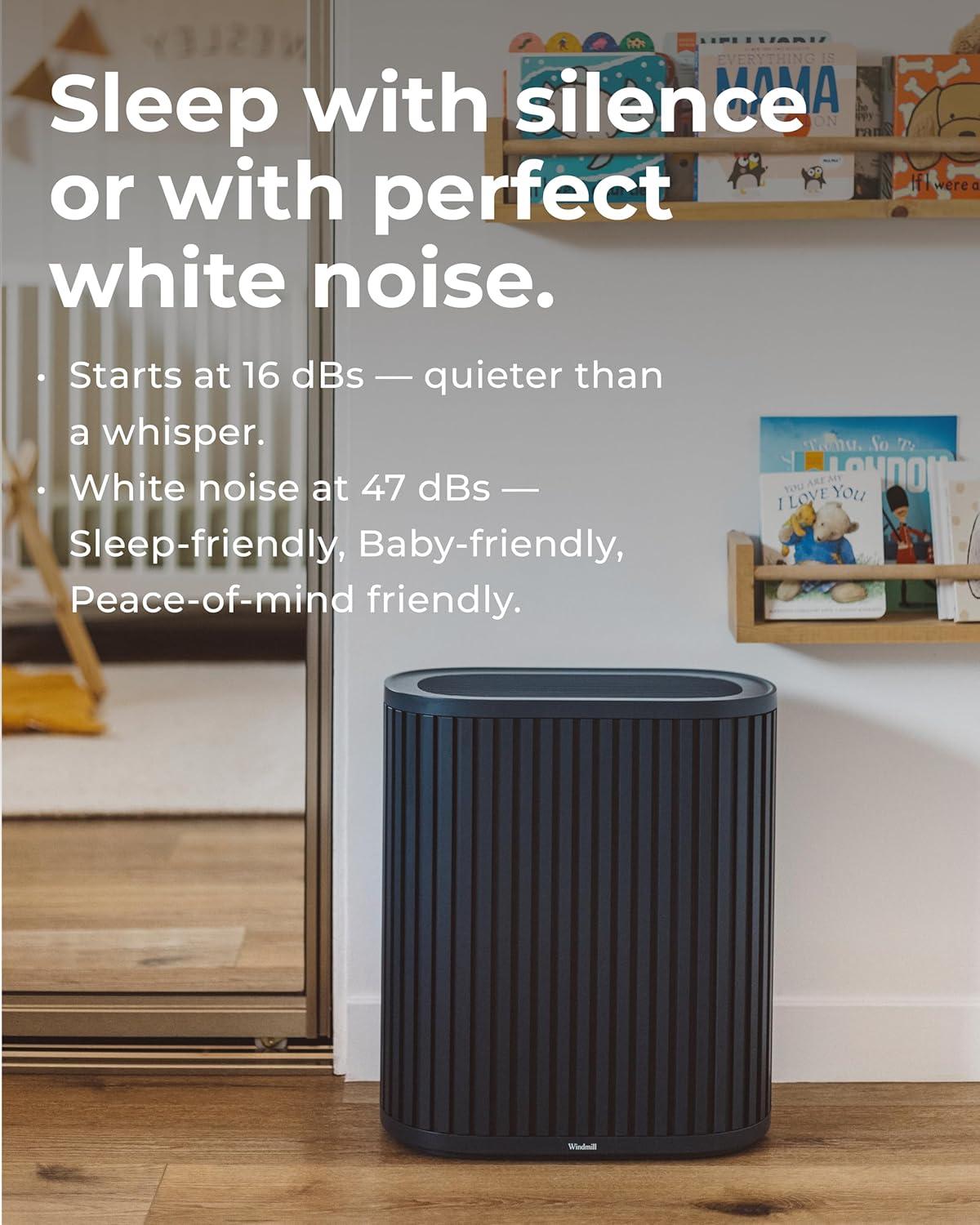 Windmill Windmill Smart Air Purifier for Home – Beautiful Modern Design – 3 in 1 with Medical Grade HEPA Activated Carbon Filter and Pre Filter – Quiet with White Noise Mode – Laser Sensor – Covers up to 1950 sq ft – Great for Smoke Dust Pets and Allergies