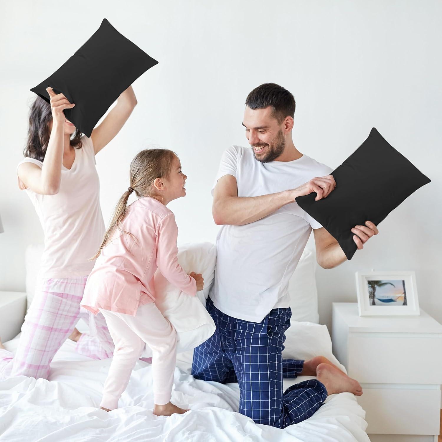 Utopia Bedding Throw Pillows (Pack of 2, Dark Teal), 12 x 20 Inches Indoor Decorative Pillow Insert for Sofa, Bed and Couch