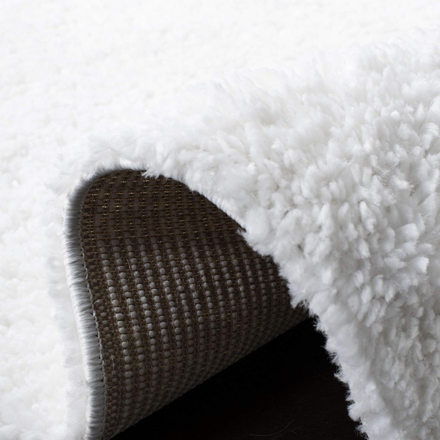 August Shag 900 AUG900 Power Loomed Indoor Area Rug - White - 9'x12' - Safavieh