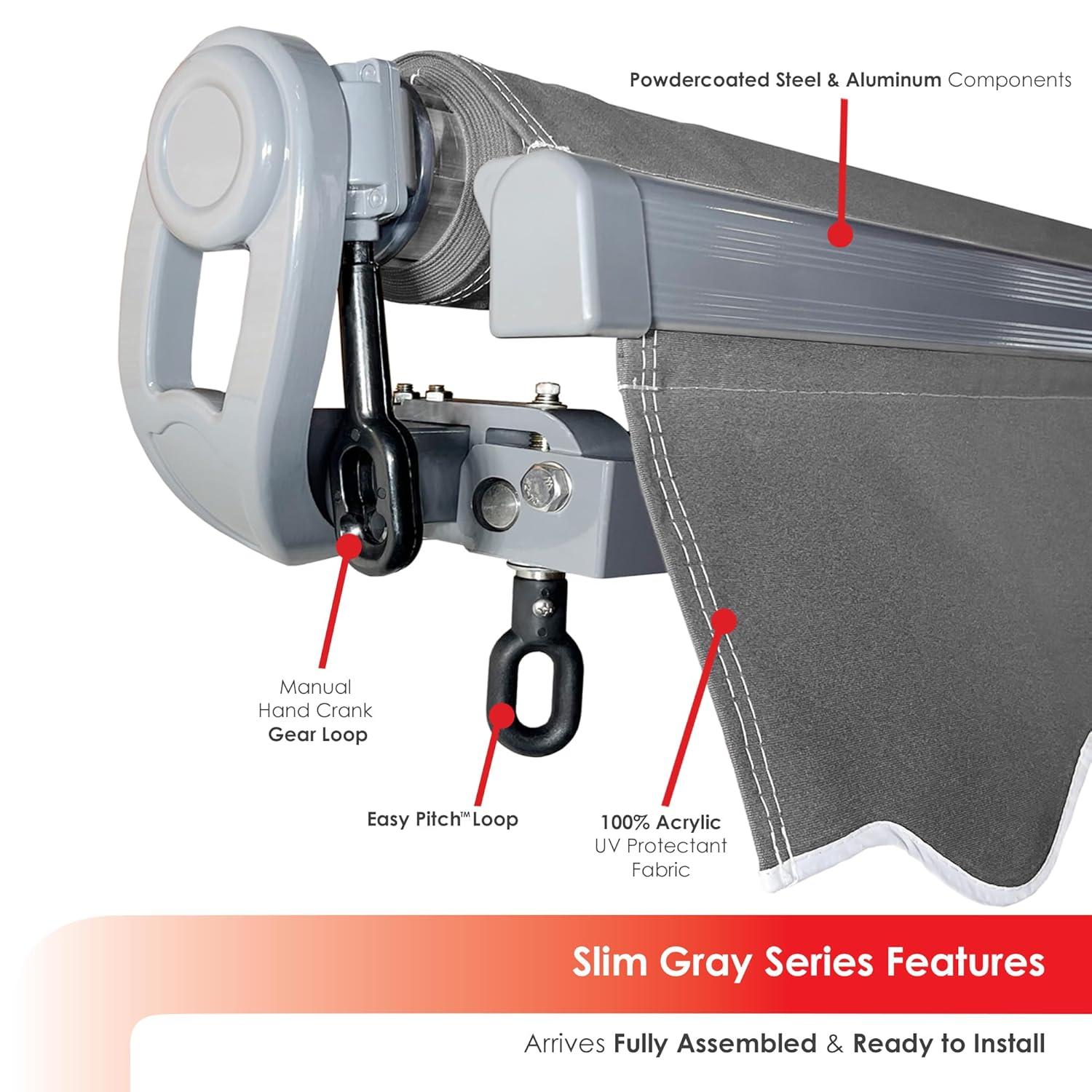 Advaning Advaning 10.5'' D Metal Cover Retractable Patio Awning