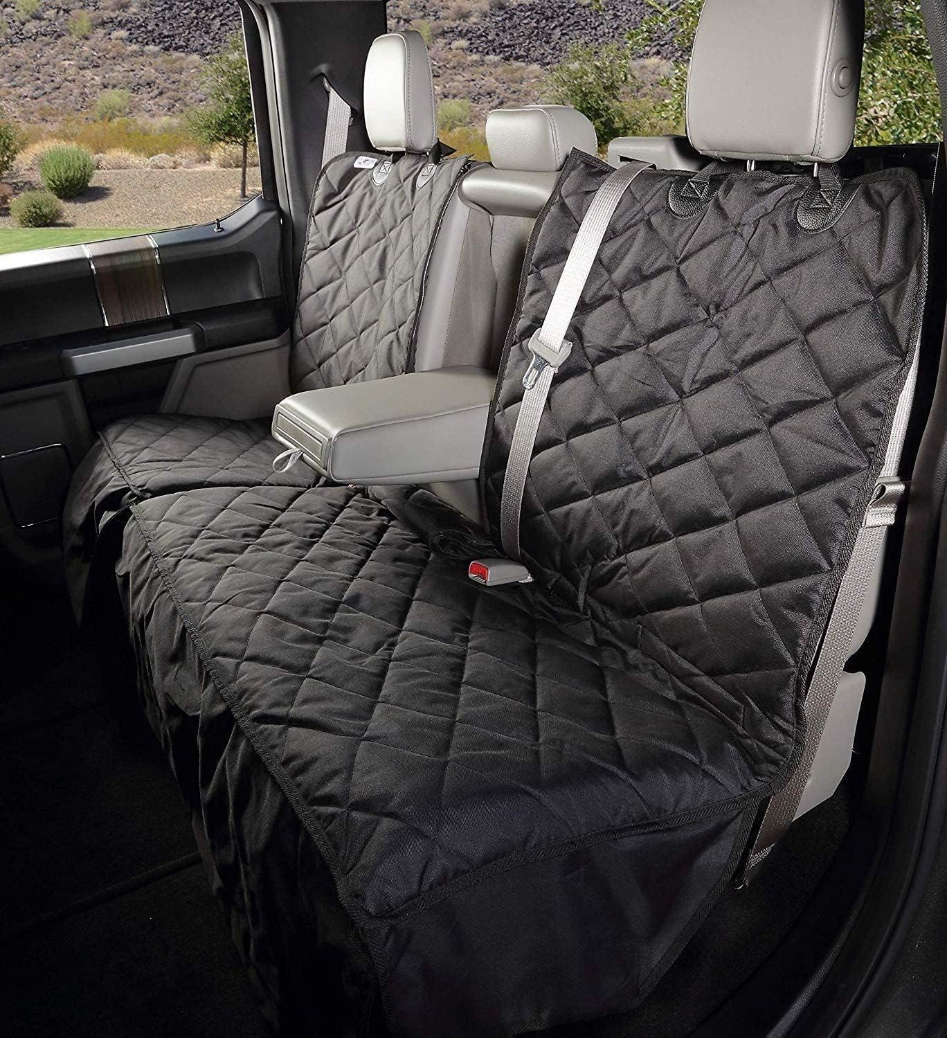 4Knines Crew Cab Rear Bench Seat Cover with Hammock - Heavy-Duty - Waterproof (Black)