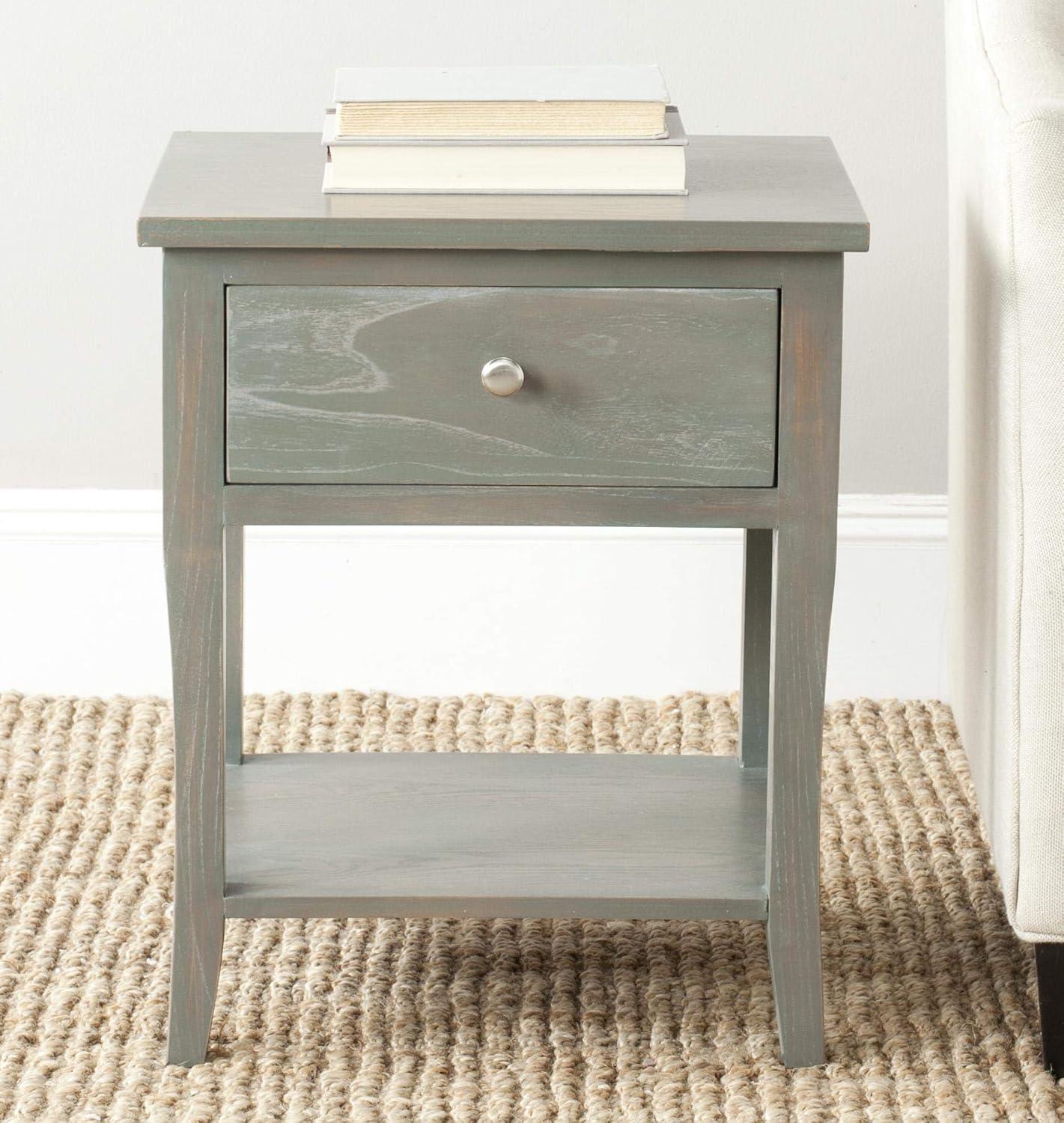 Coby Nightstand with Storage - Ash Grey - Safavieh.