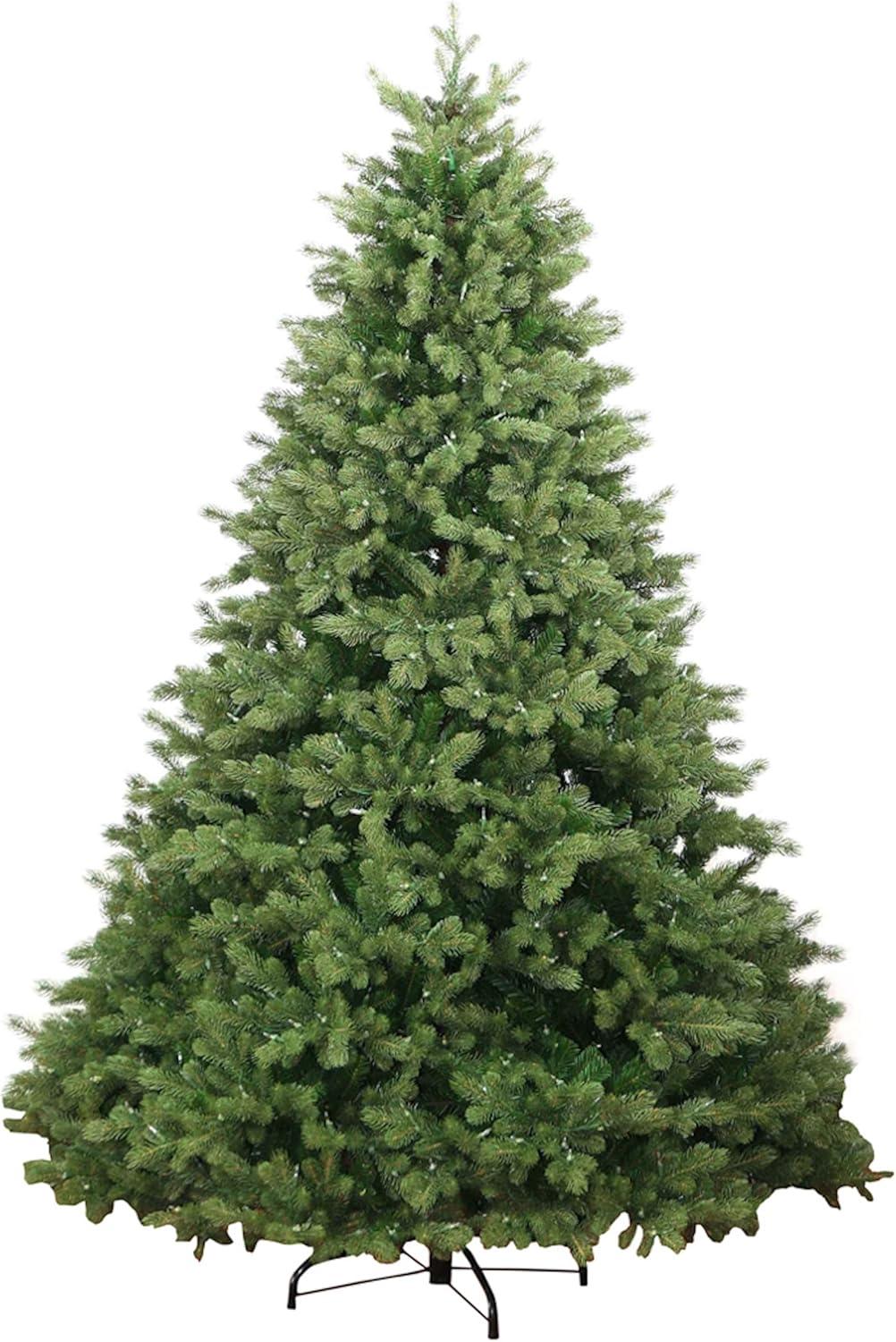 7.5ft Green Spruce Artificial Christmas Tree with Metal Stand