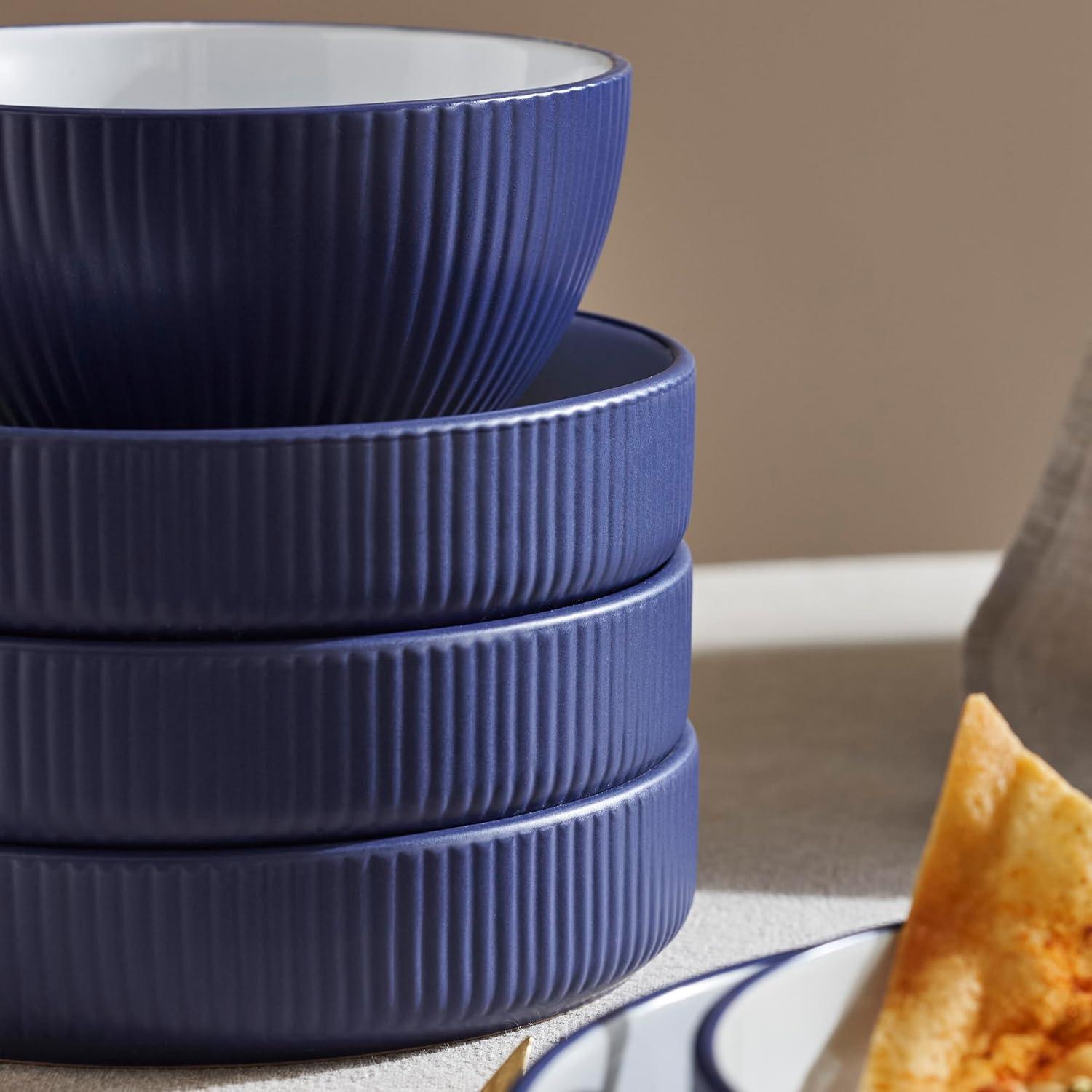 Christian Siriano Christian Siriano Larosso 12-Piece Dinnerware Set with Dinner Bowls and Pasta Bowls, Stoneware