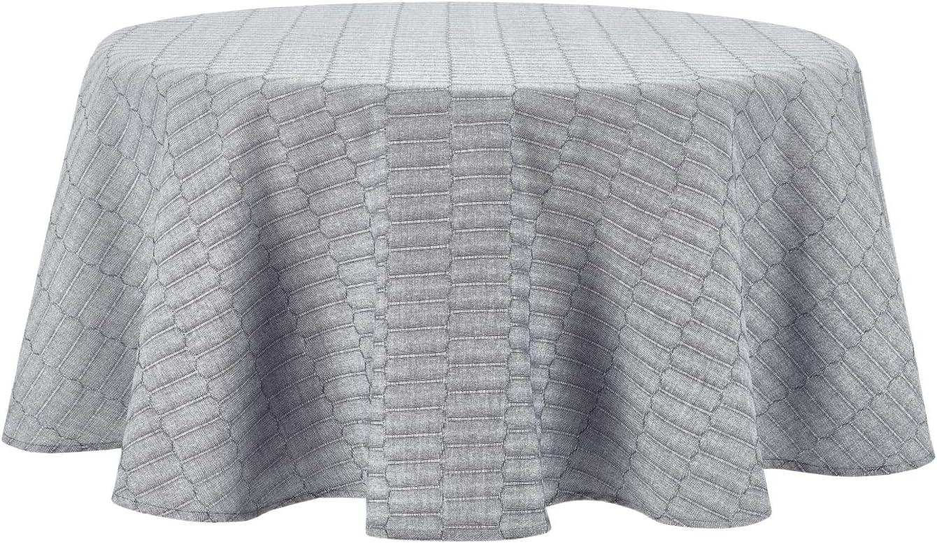 Martha Stewart Geometric Round Tablecloth