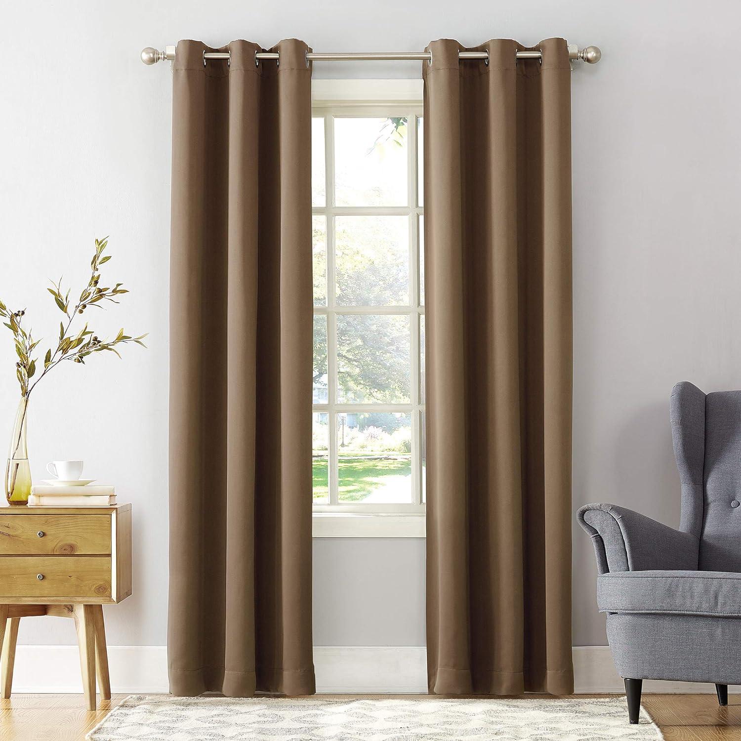 Sun Zero Blackout Kenneth Energy Saving Grommet Curtain Panel