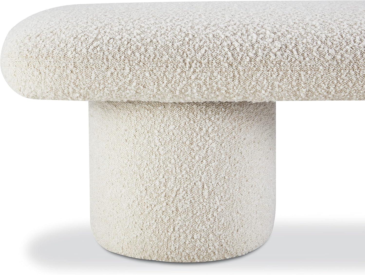 Poly and Bark Poly & Bark Este Bench - Boucle Mid Century Modern Crema White Boucle