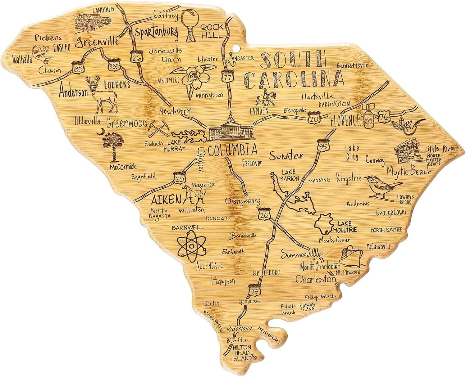 Totally Bamboo Destination South Carolina Serving and Cutting Board