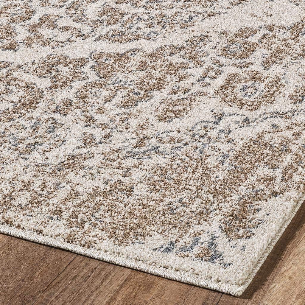 Luxe Weavers Victoria Collection Beige 5x7 Floral Area Rug