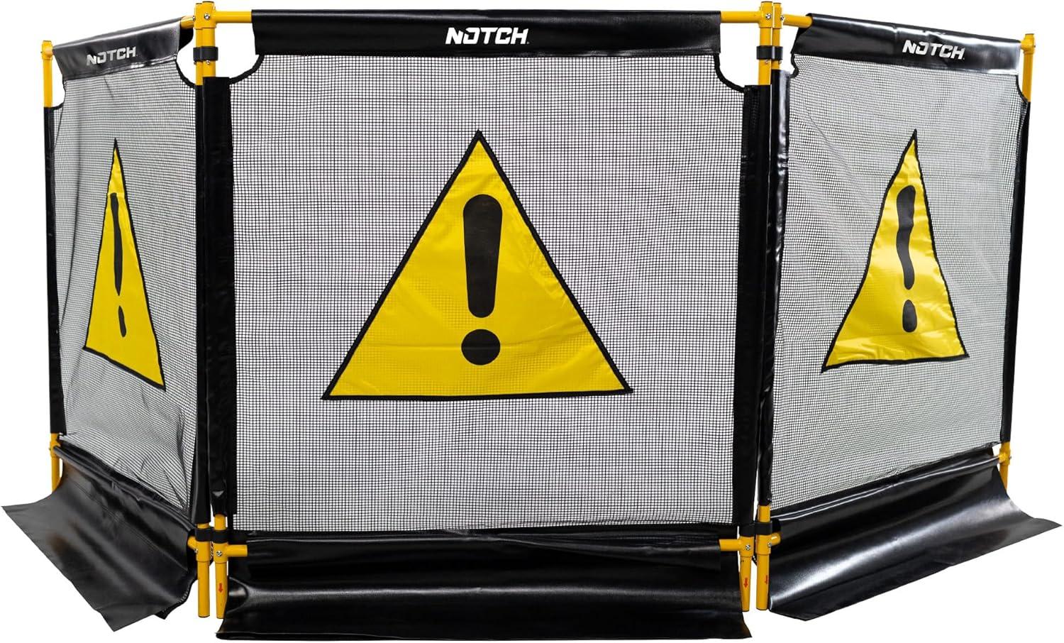 Notch Tri Guard II Heavy-Duty Nylon Coated Durable 3-Section Debris Containment Mesh Barrier for Controlling Chips when Grinding Stumps and Chipping Brush (Total Dimensions: 121” wide x 45.5” high)