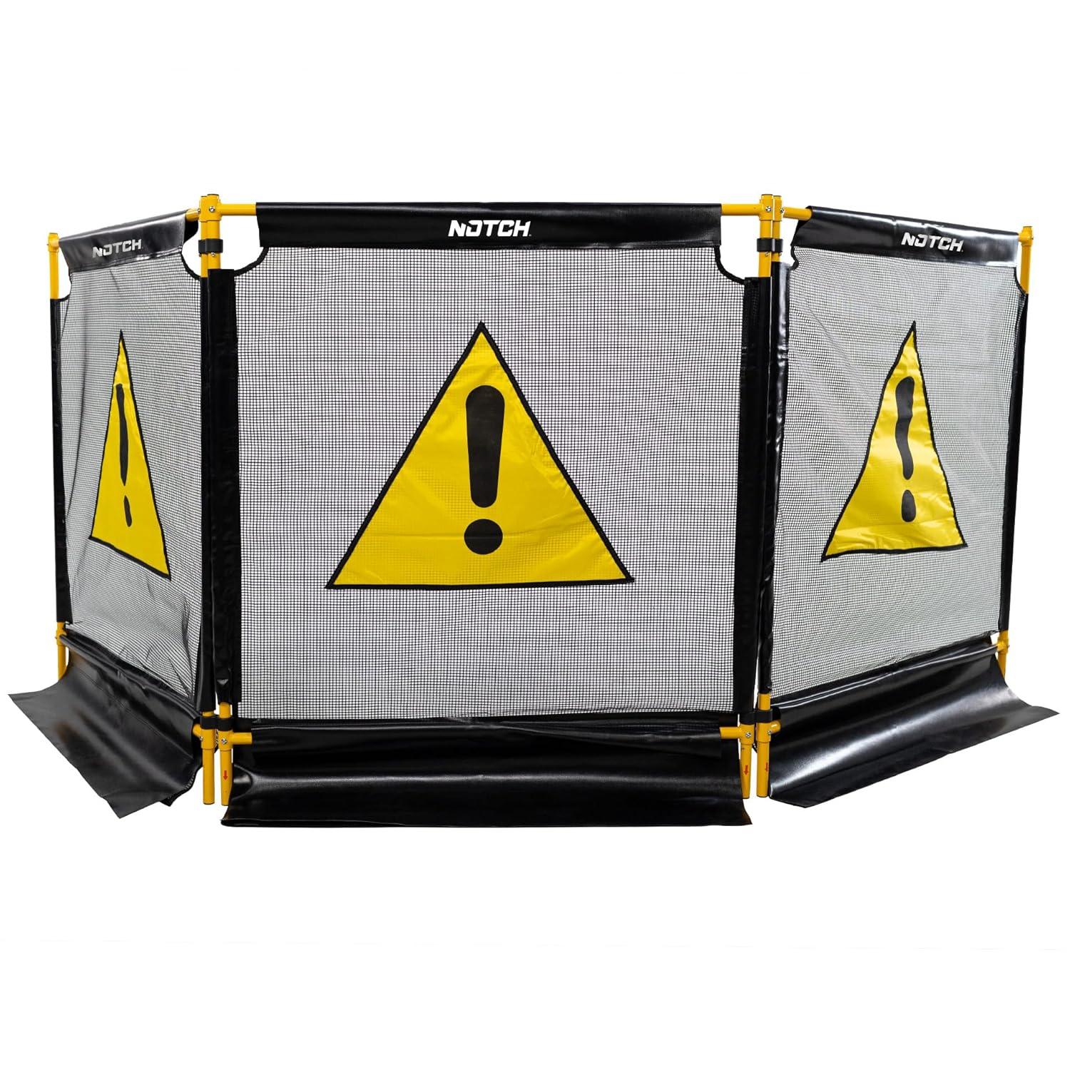 Notch Tri Guard II Heavy-Duty Nylon Coated Durable 3-Section Debris Containment Mesh Barrier for Controlling Chips when Grinding Stumps and Chipping Brush (Total Dimensions: 121” wide x 45.5” high)