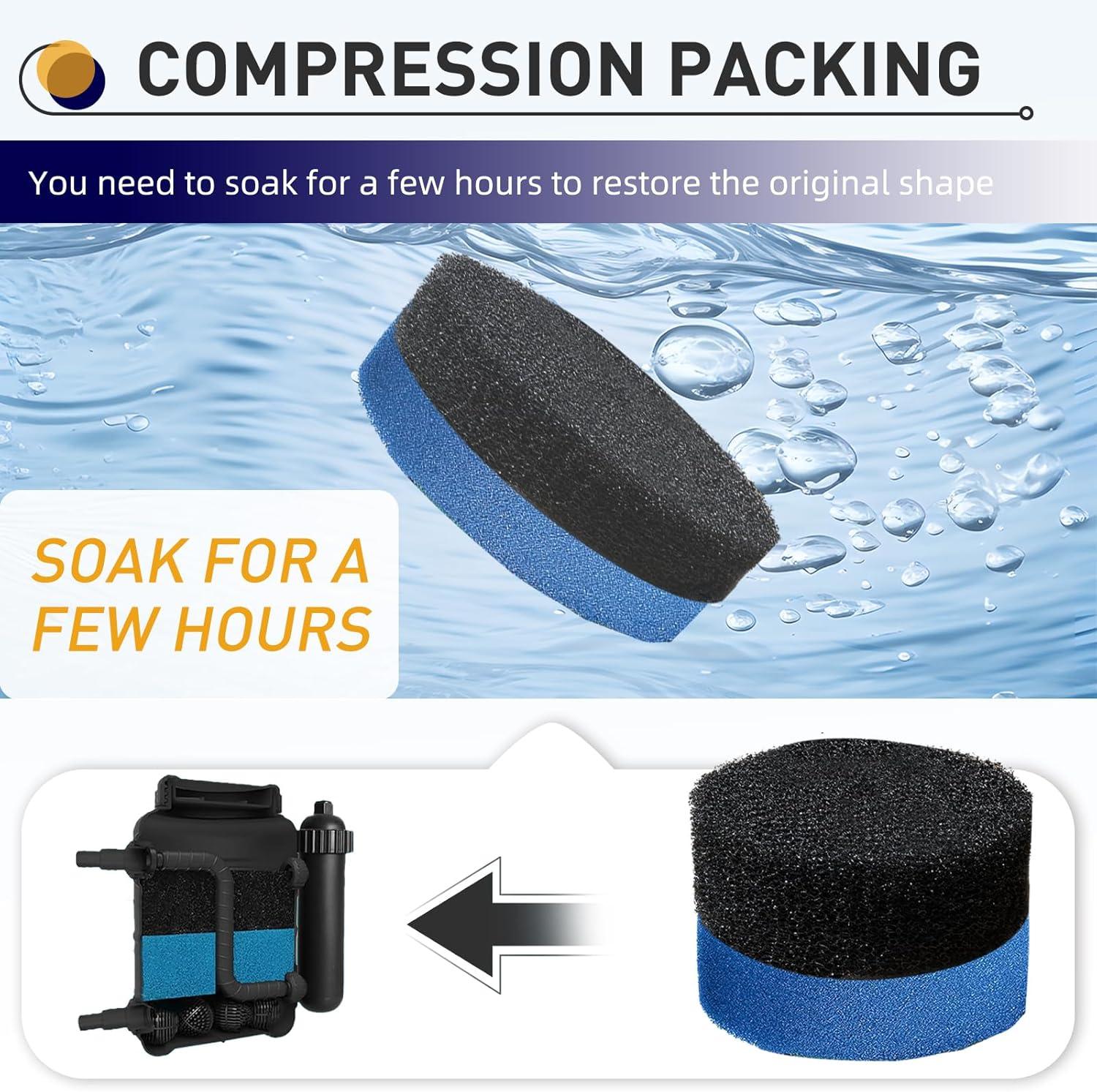 2 PCS Pond Filter Pads compatible with 871980012549 032264 Aquanique-Replacement Filter Pads for Qfp900 and Qfp1250Uv