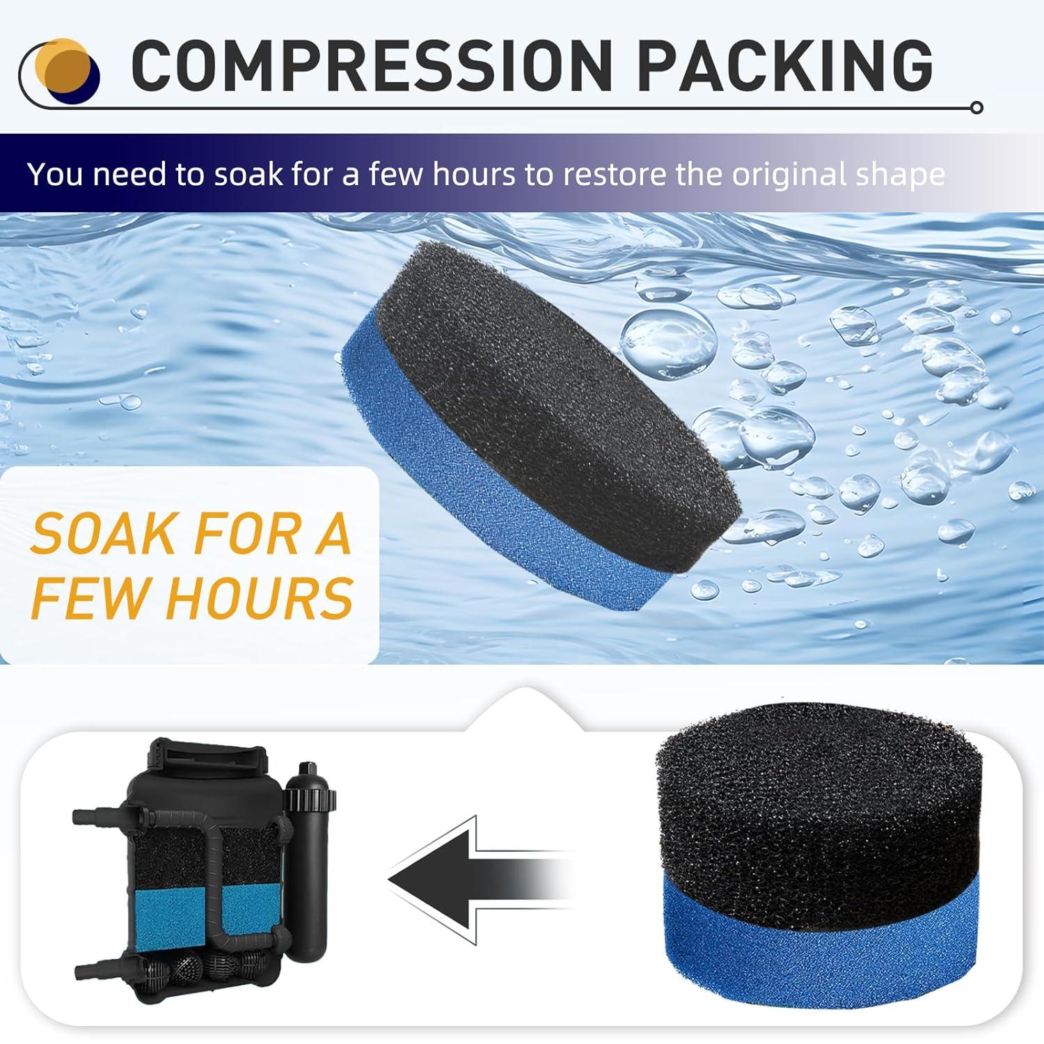 2 PCS Pond Filter Pads compatible with 871980012549 032264 Aquanique-Replacement Filter Pads for Qfp900 and Qfp1250Uv