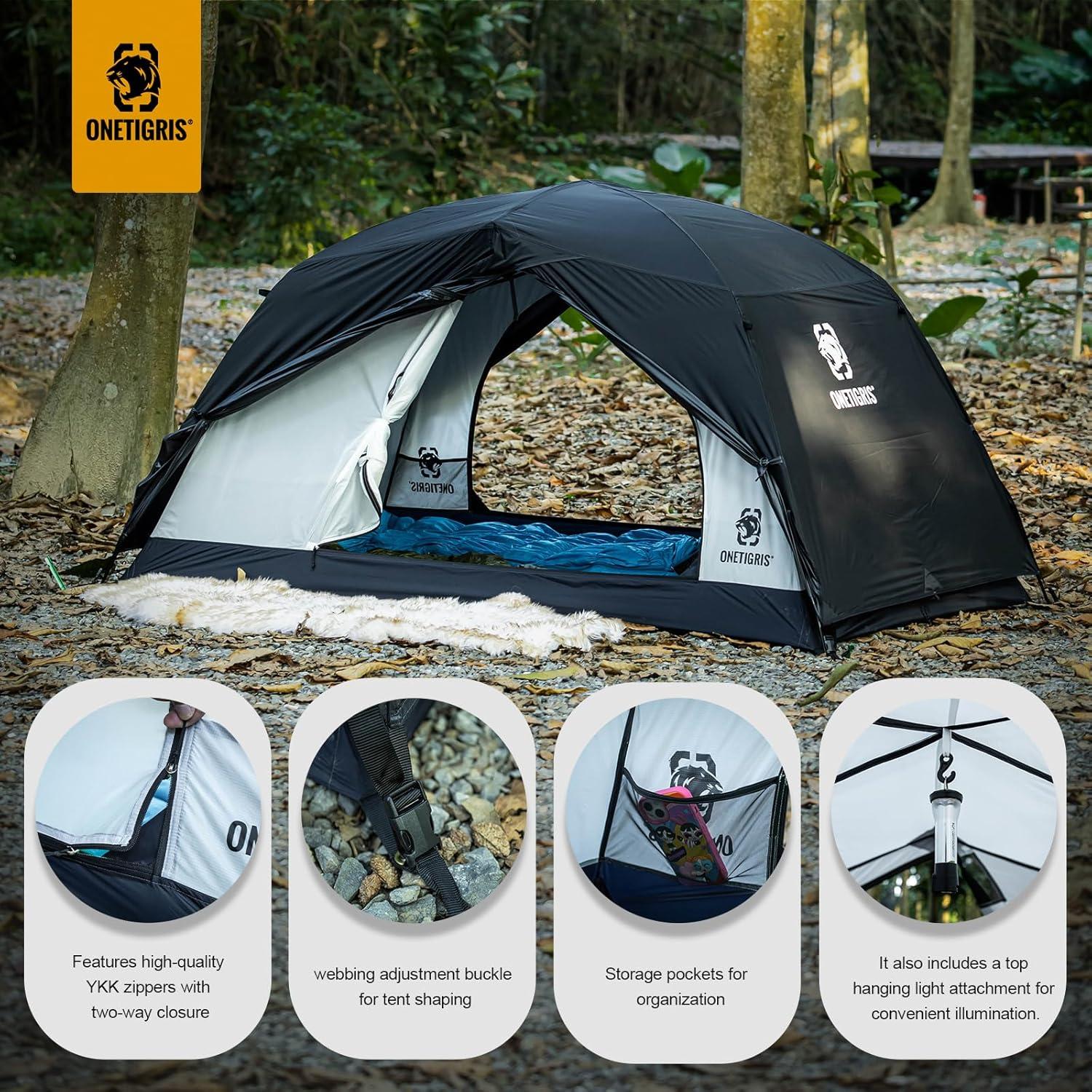LIFETIME FLOORING LLC 4 Season Camping Tent Backpacking 2 Person Waterproof Lightweight Easy Setup Instant 3000Mm Waterproof Rating Outdoor Hiking Tent