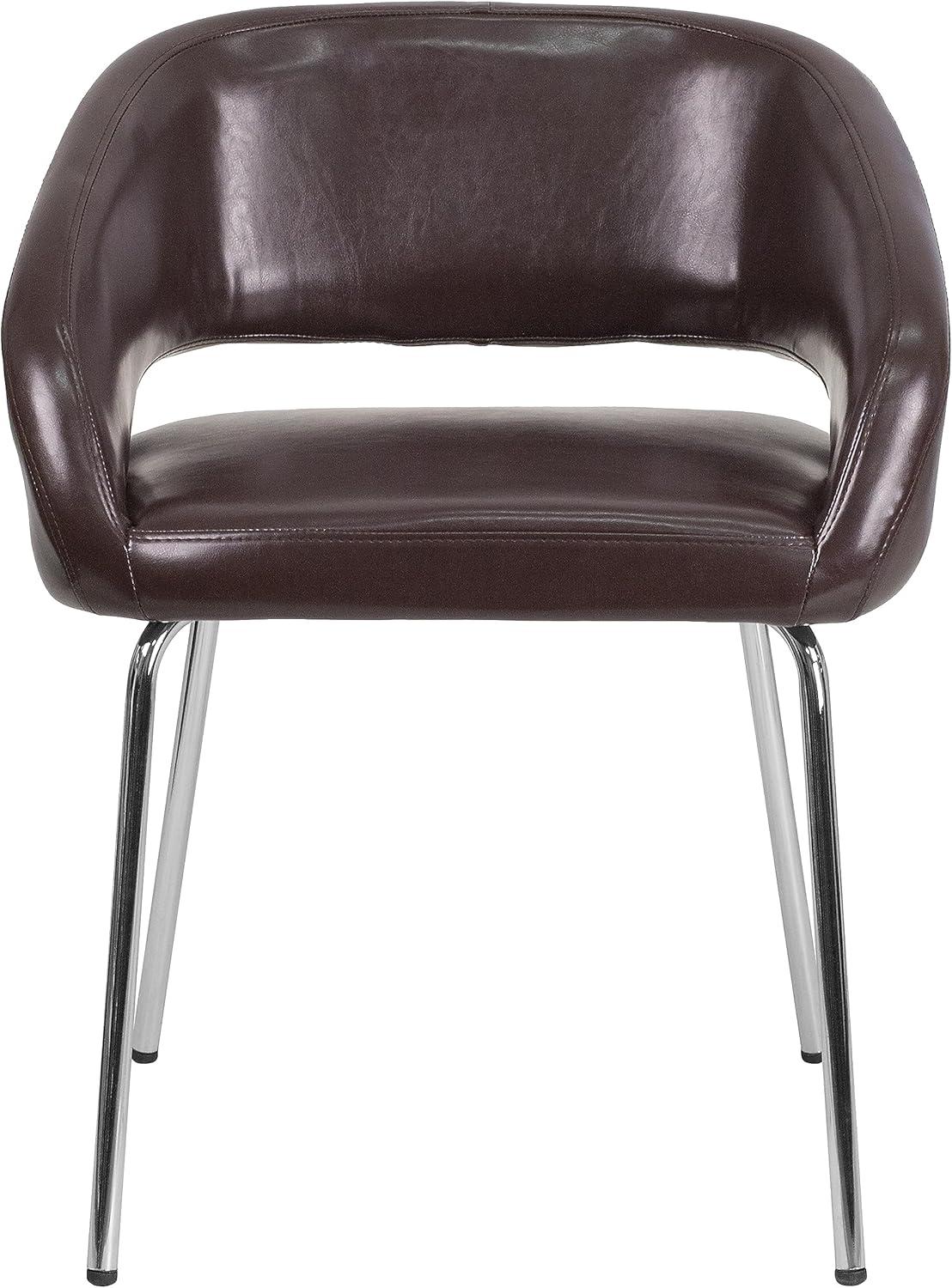 Flash Furniture Fusion Series Contemporary LeatherSoft Side Reception Chair with Chrome Legs