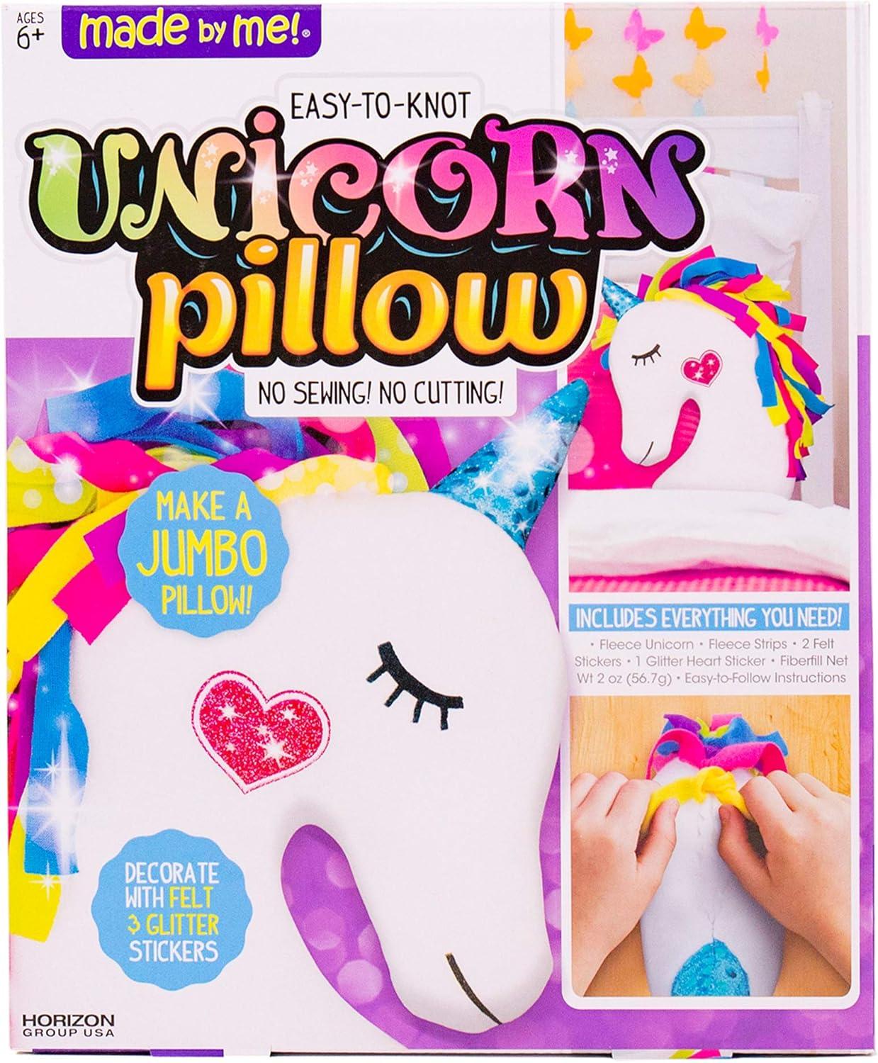 Made by Me Multicolor Unicorn Pillow, Boys and Girls, Child, Ages 6+