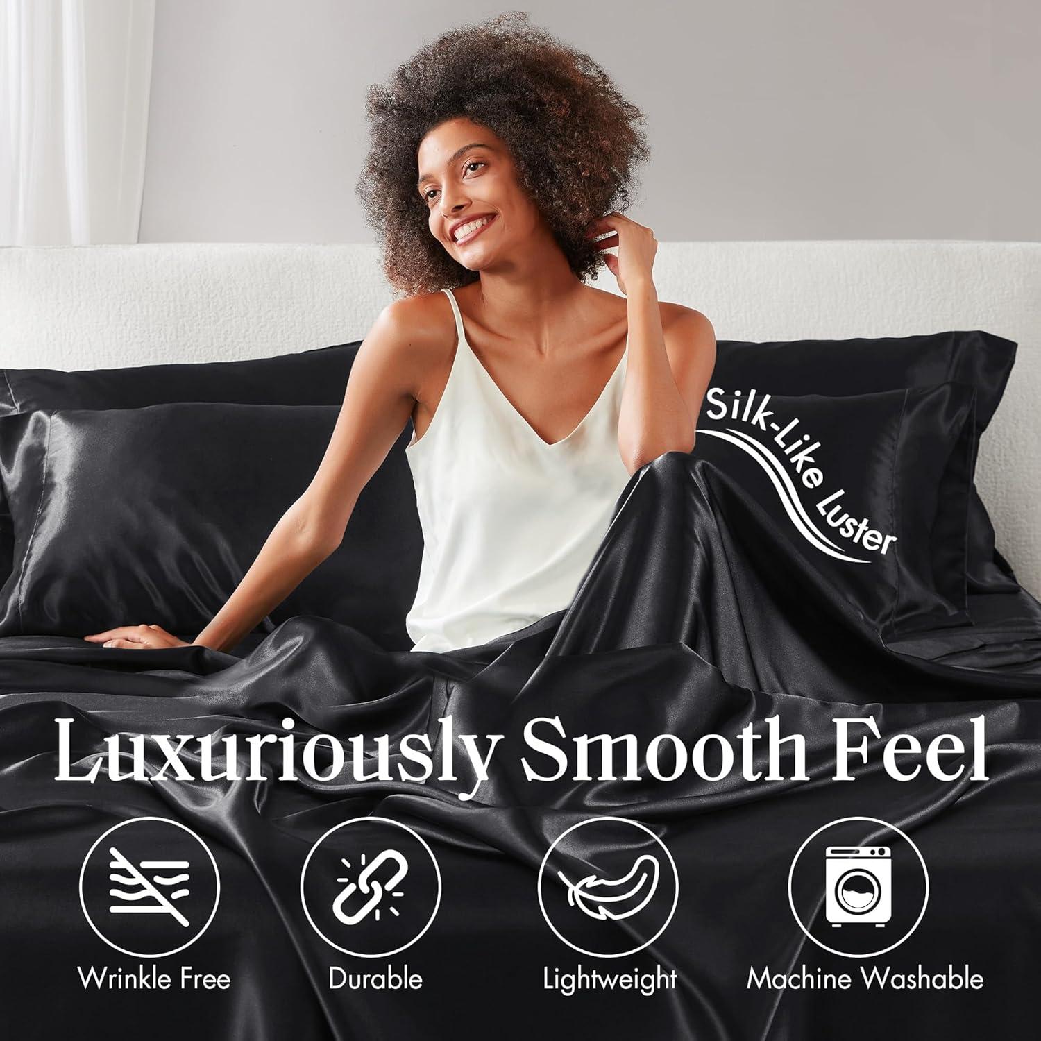 Madison Park Essentials Satin Luxury Sheet Set