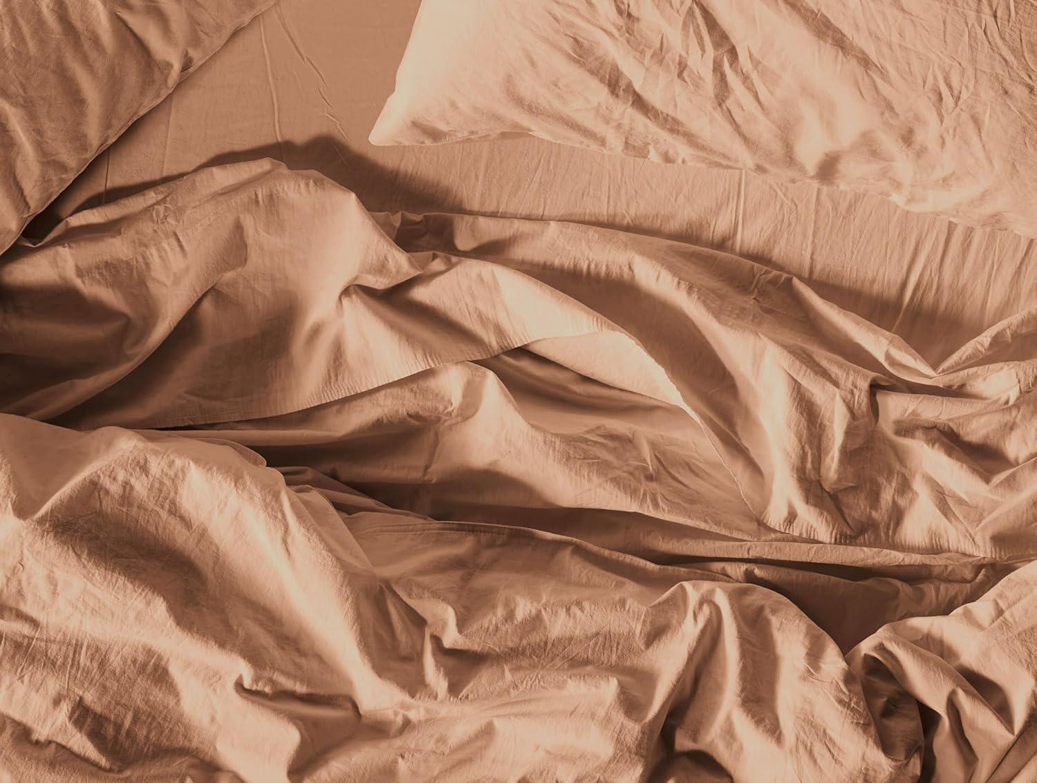 Organic Crinkled Percale Sheet Set