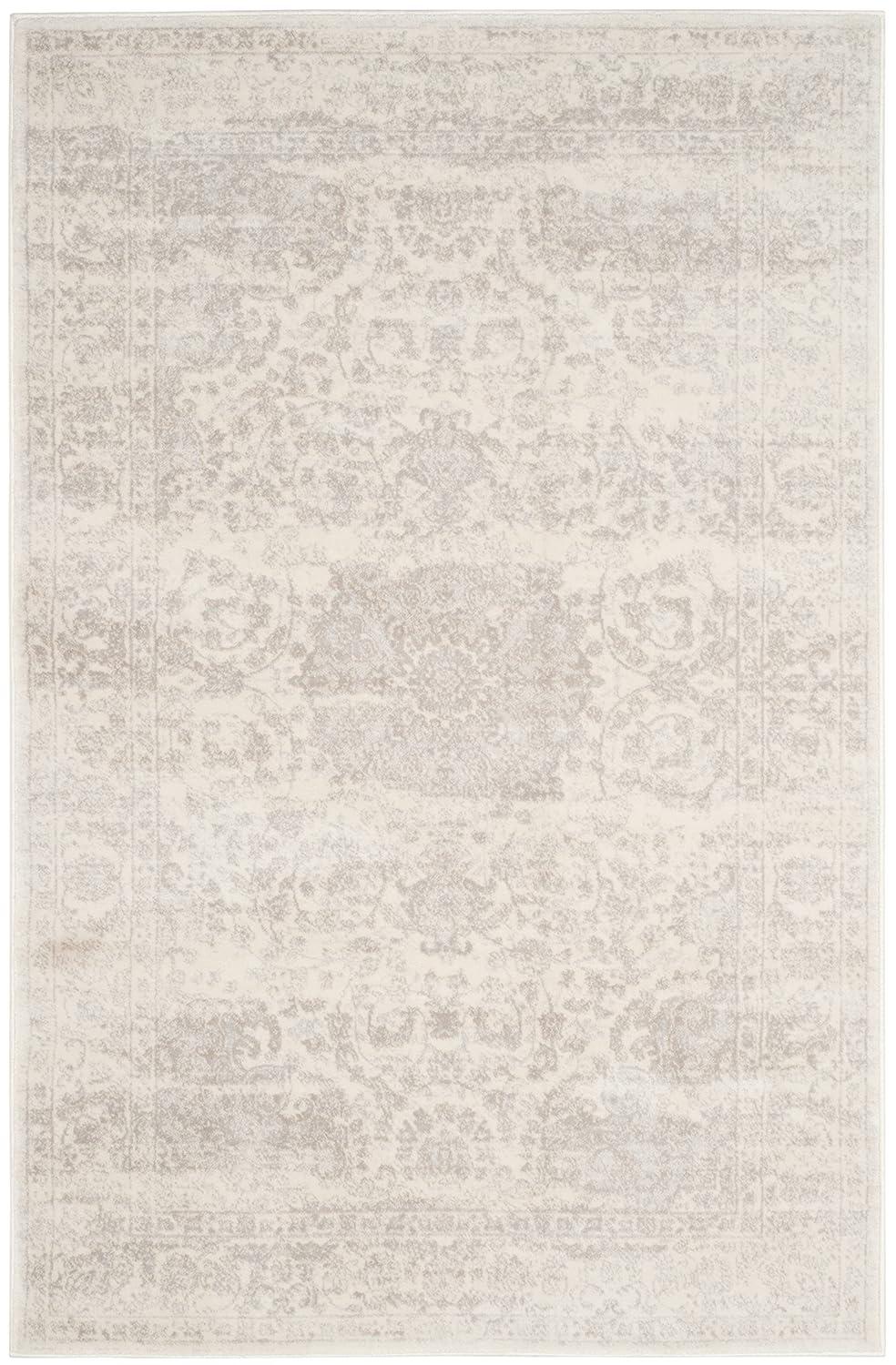 Carnegie CNG631 Power Loomed Area Rug - Cream/Light Grey - 3'x5' - Safavieh.