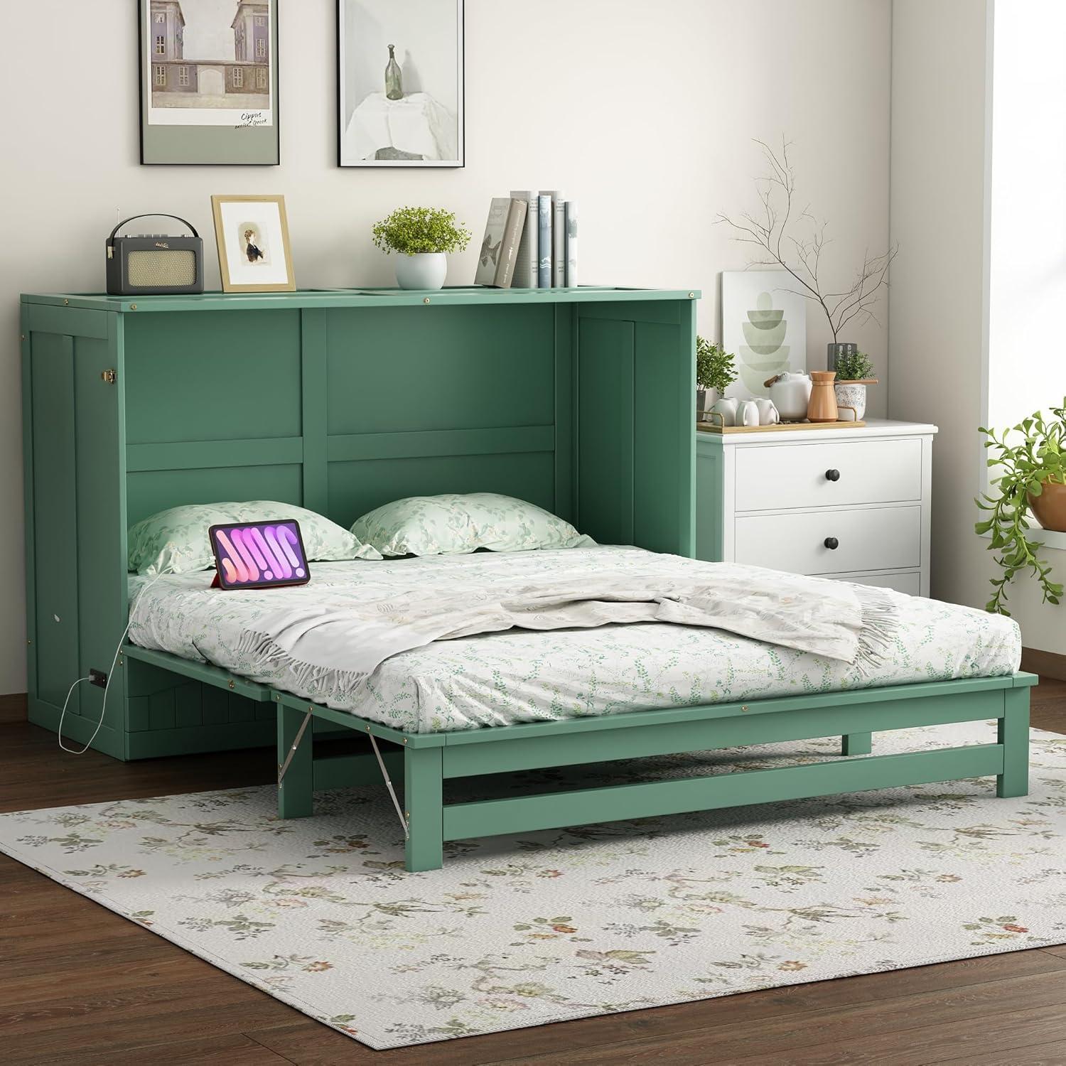 Cosmic Queen Size Murphy Bed With Built-In Charging Station