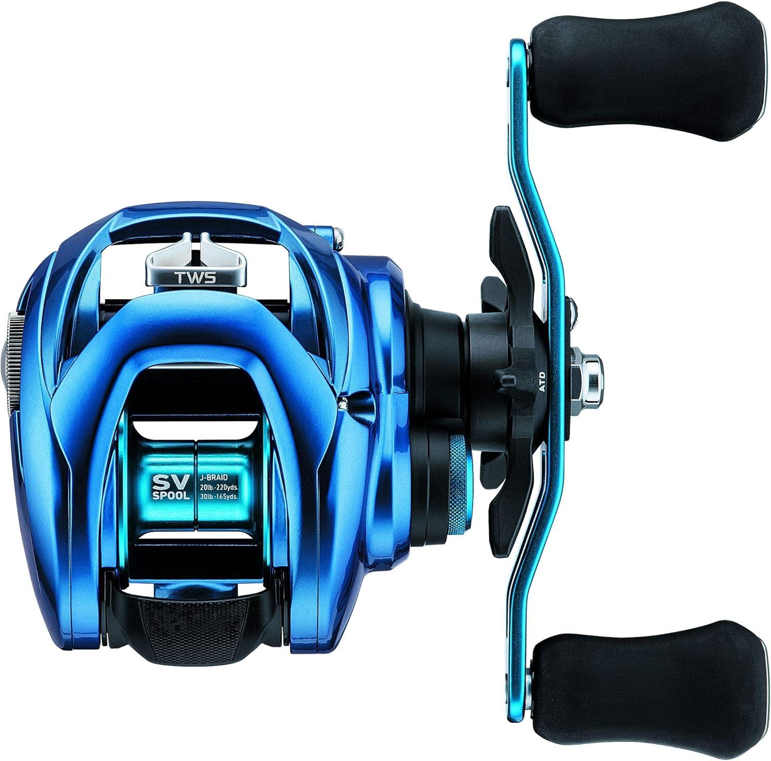 Blue Aluminum Saltwater Baitcasting Reel with Ball Bearings