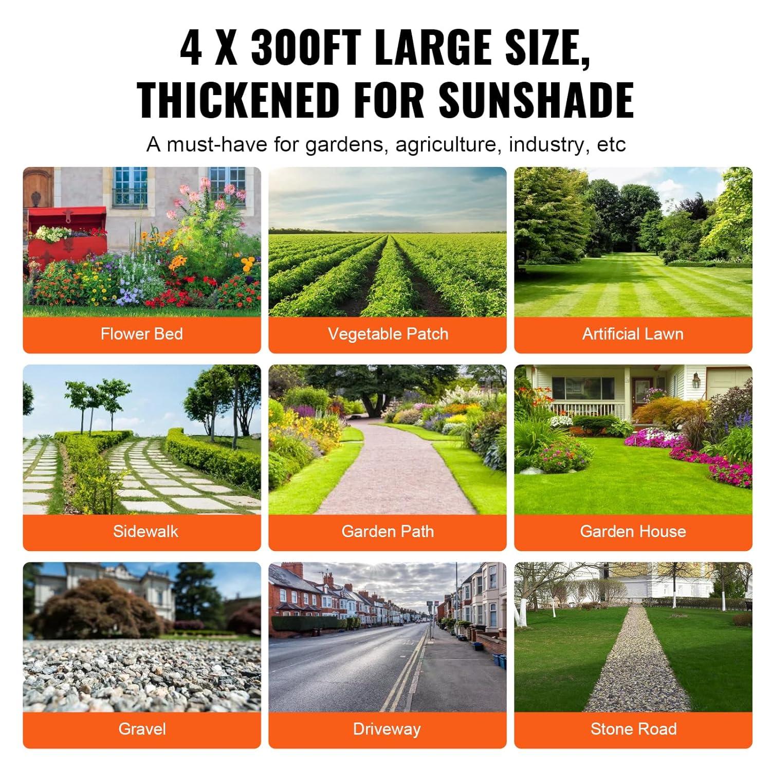VEVOR VEVOR Landscape Fabric Garden Weed Barrier Driveway Fabric
