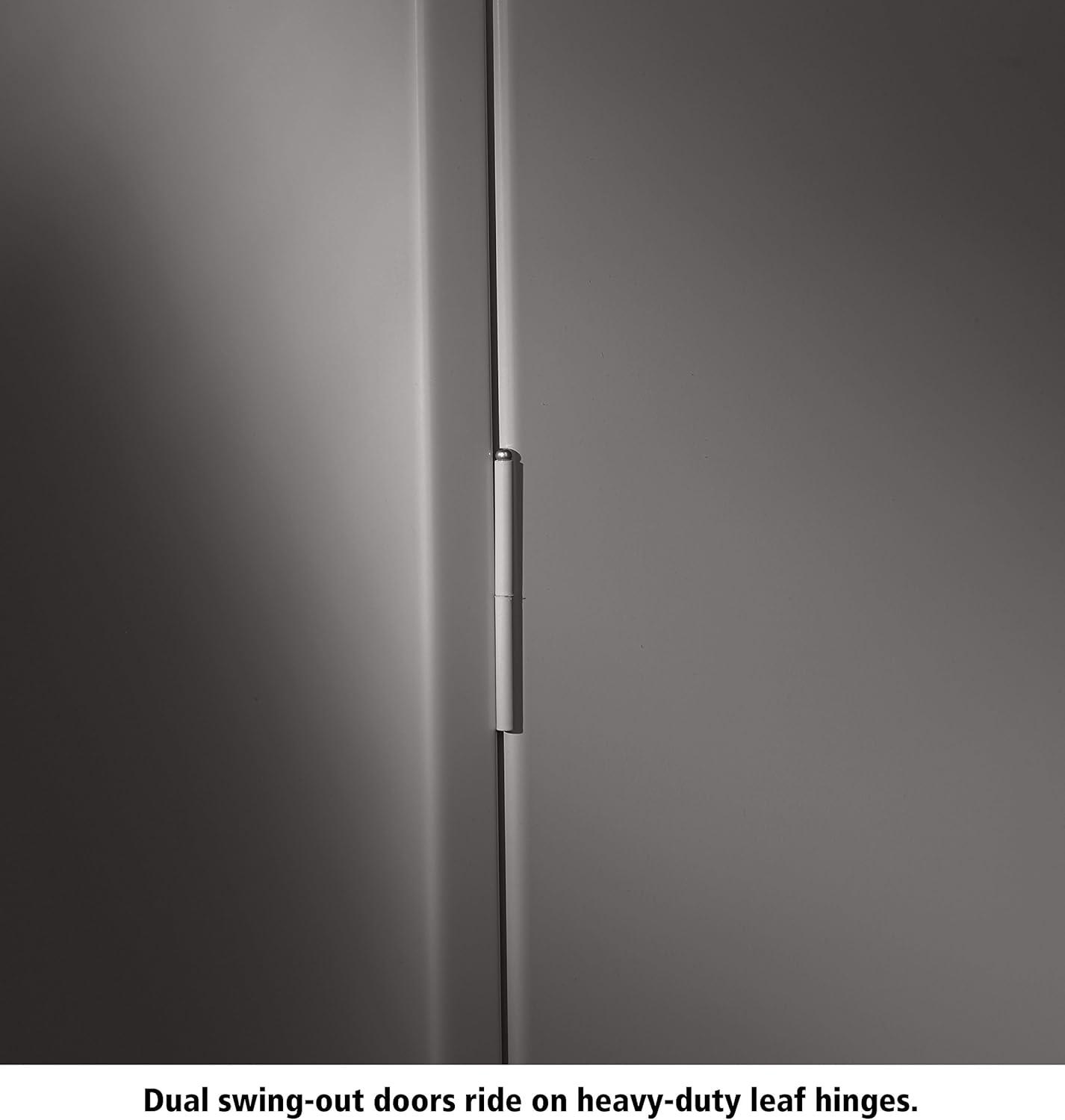 Tennsco Full-Height Standard Storage Cabinet 36" x 18" x 72" - 2 x Door(s) - Security Lock, Welded, Reinforced, Hinged Door - Light Gray - Chrome - Recycled