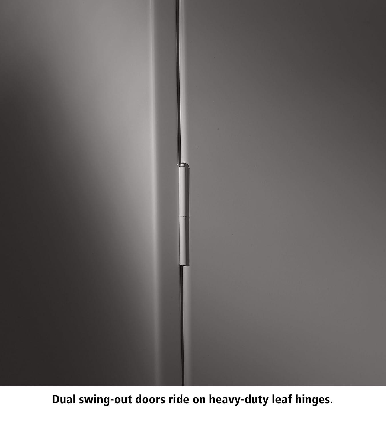 Tennsco Full-Height Standard Storage Cabinet 36" x 18" x 72" - 2 x Door(s) - Security Lock, Welded, Reinforced, Hinged Door - Light Gray - Chrome - Recycled