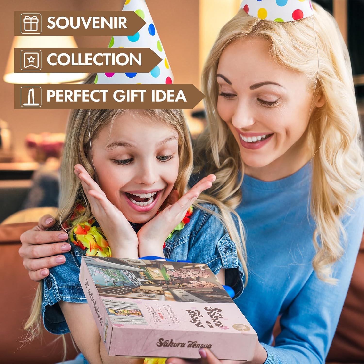 DIY 3D Book Nook Kit Sakura Densya 340 pcs