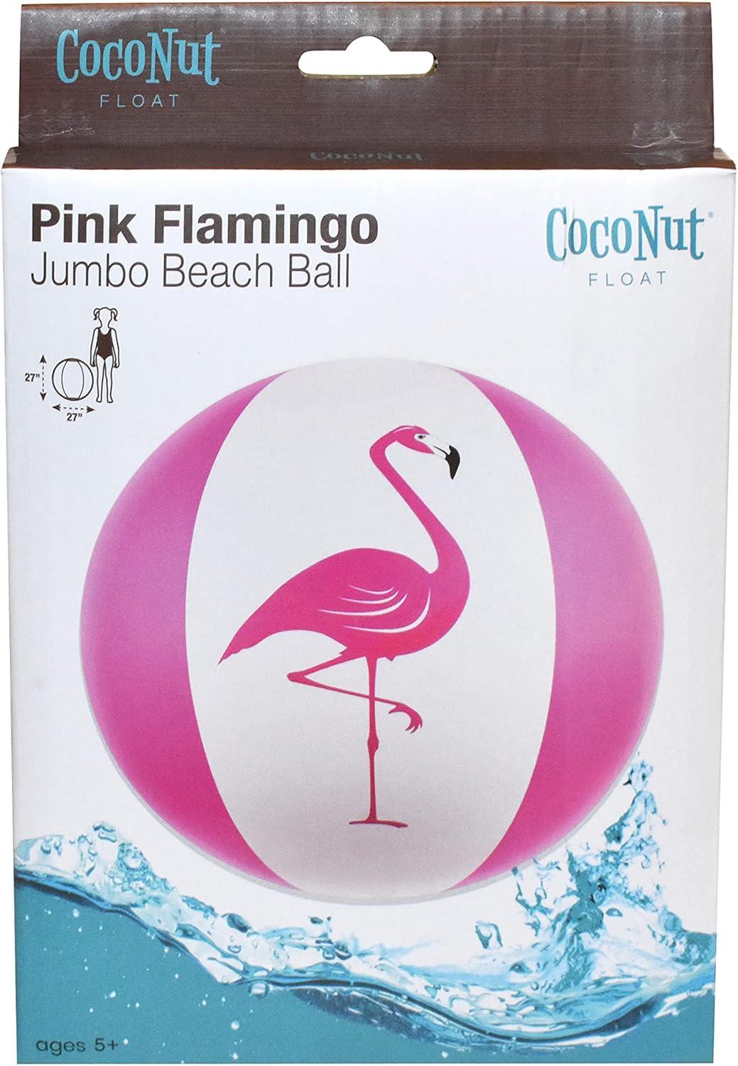 CocoNut Outdoor 27" Jumbo Beach Ball (3-Pack) - Pink Flamingo