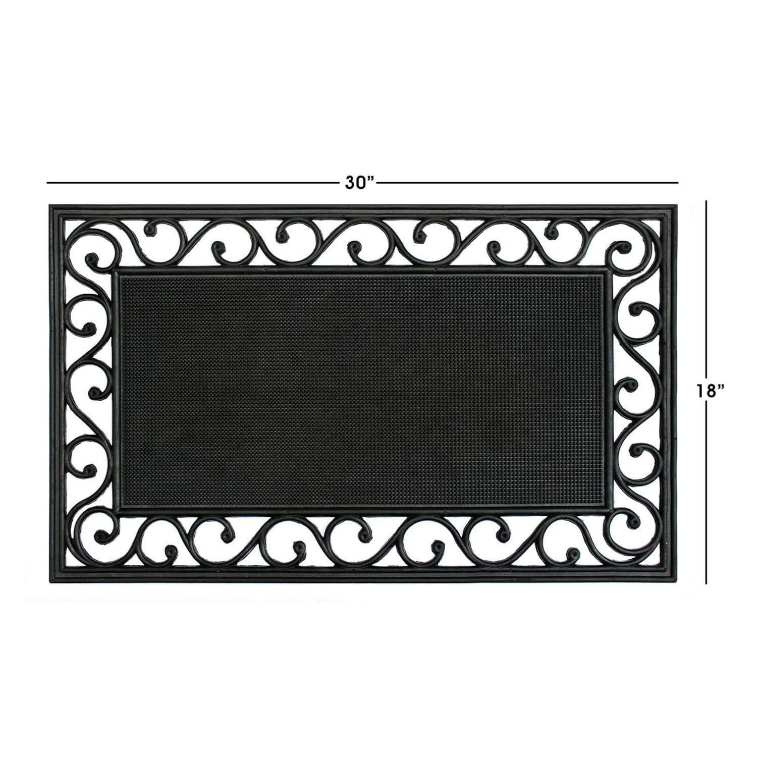 RugSmith Moulded Rubber Trellis Edge Outdoor Doormat, 18" x 30"
