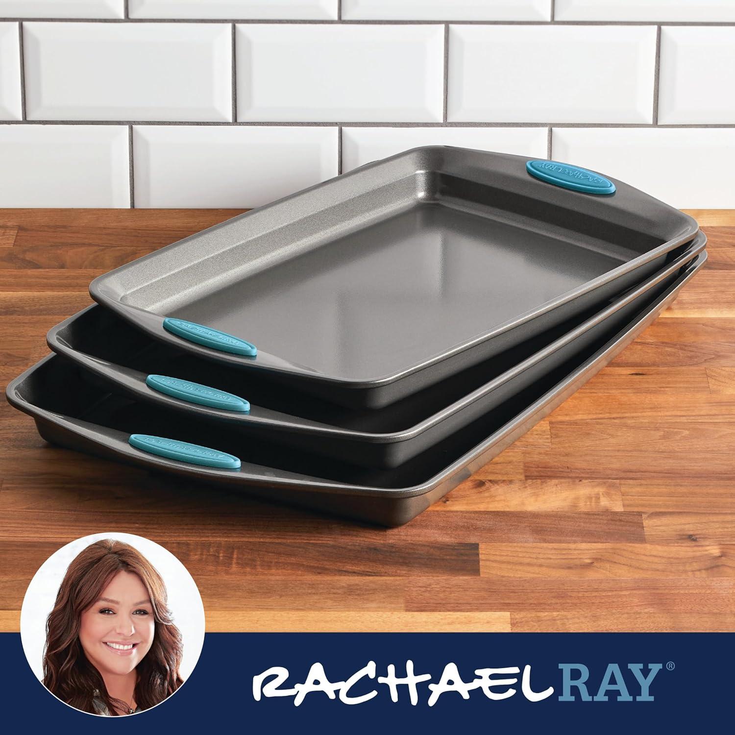 Rachael Ray Rachael Ray Nonstick Bakeware Cookie Pans / Baking Pans Set, 3 Piece
