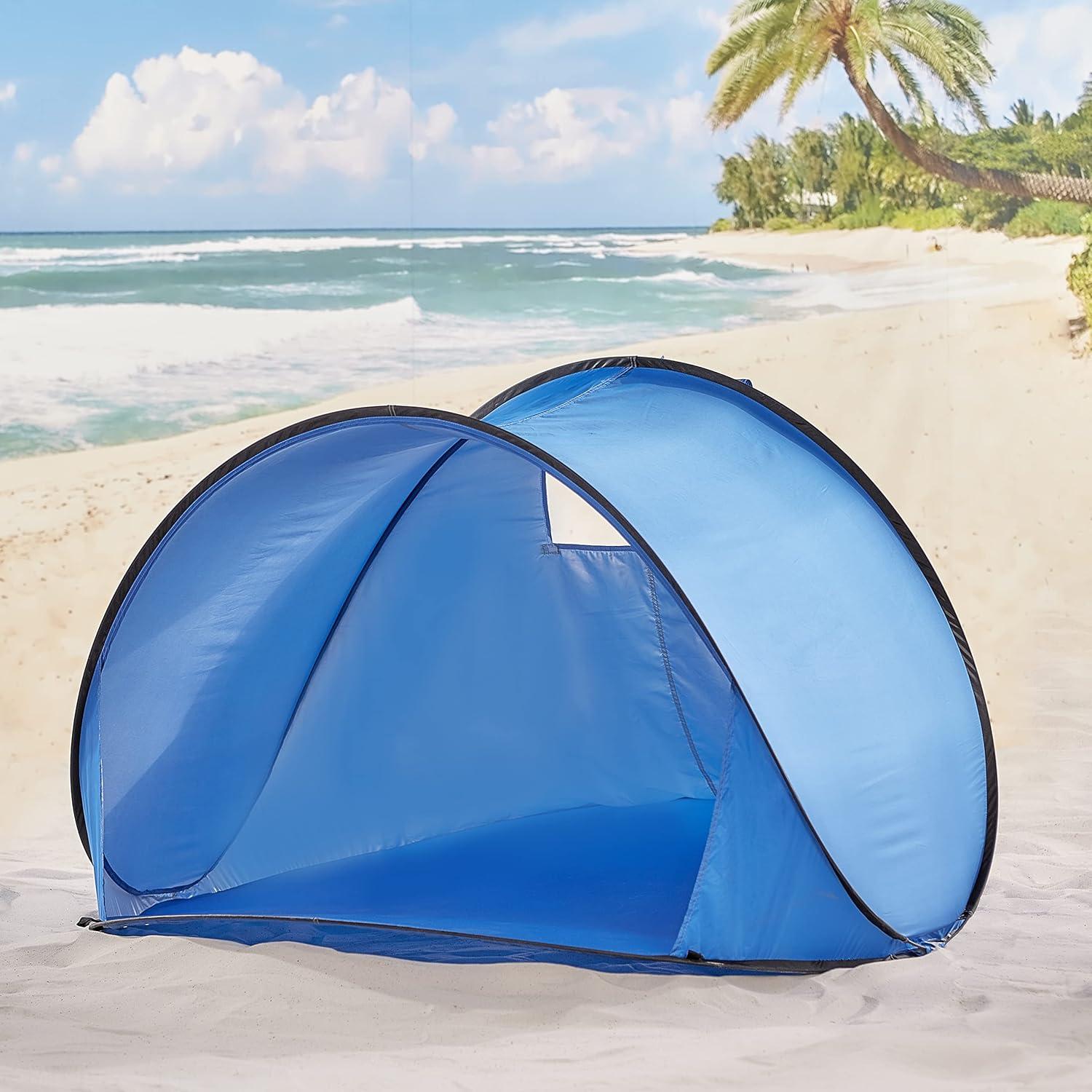 Pop Up Sun Shade - Instant Tent Shade Canopy for Beach or Camping - 5' x 5'