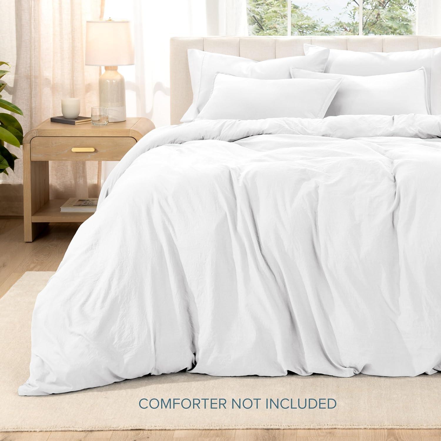 Bare Home Washed Microfiber Duvet Cover Set