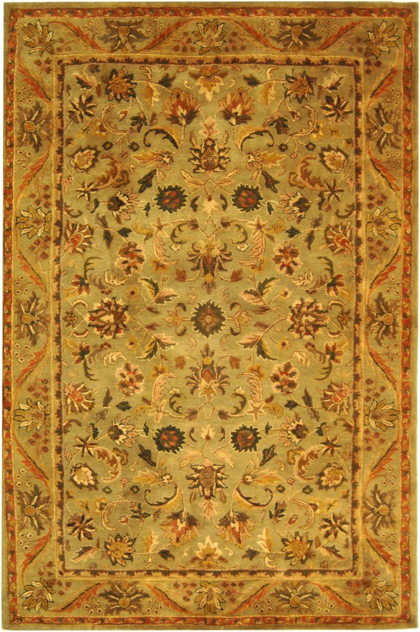 Antiquity AT52 Hand Tufted Indoor Area Rug - Olive/Gold - 5'x8' - Safavieh