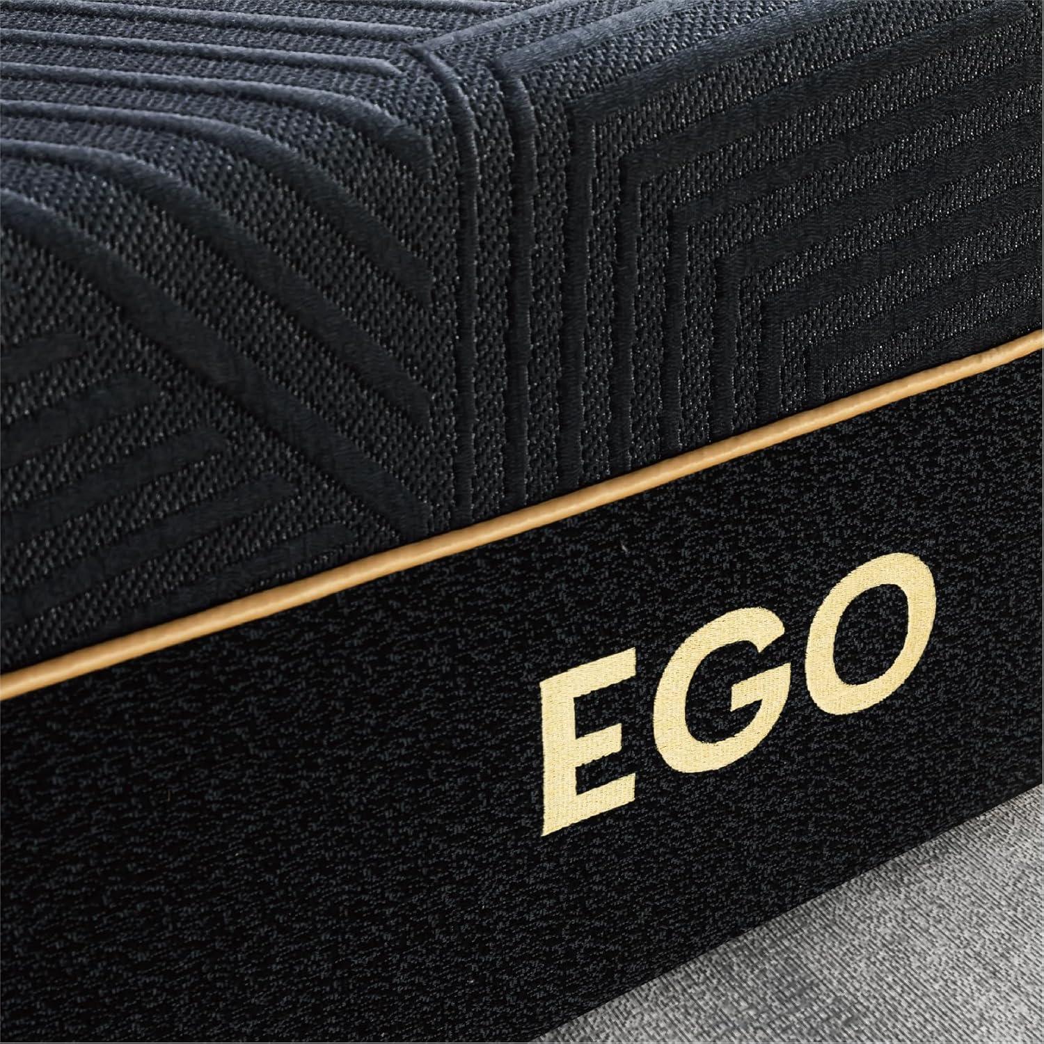 EGOHOME 14 Inch California King Memory Foam Mattress for Back Pain, Cooling Copper Gel Bed in a Box, Foam Made in USA, CertiPUR-US Certified, Therapeutic Medium Firm, 72x84x14 Black