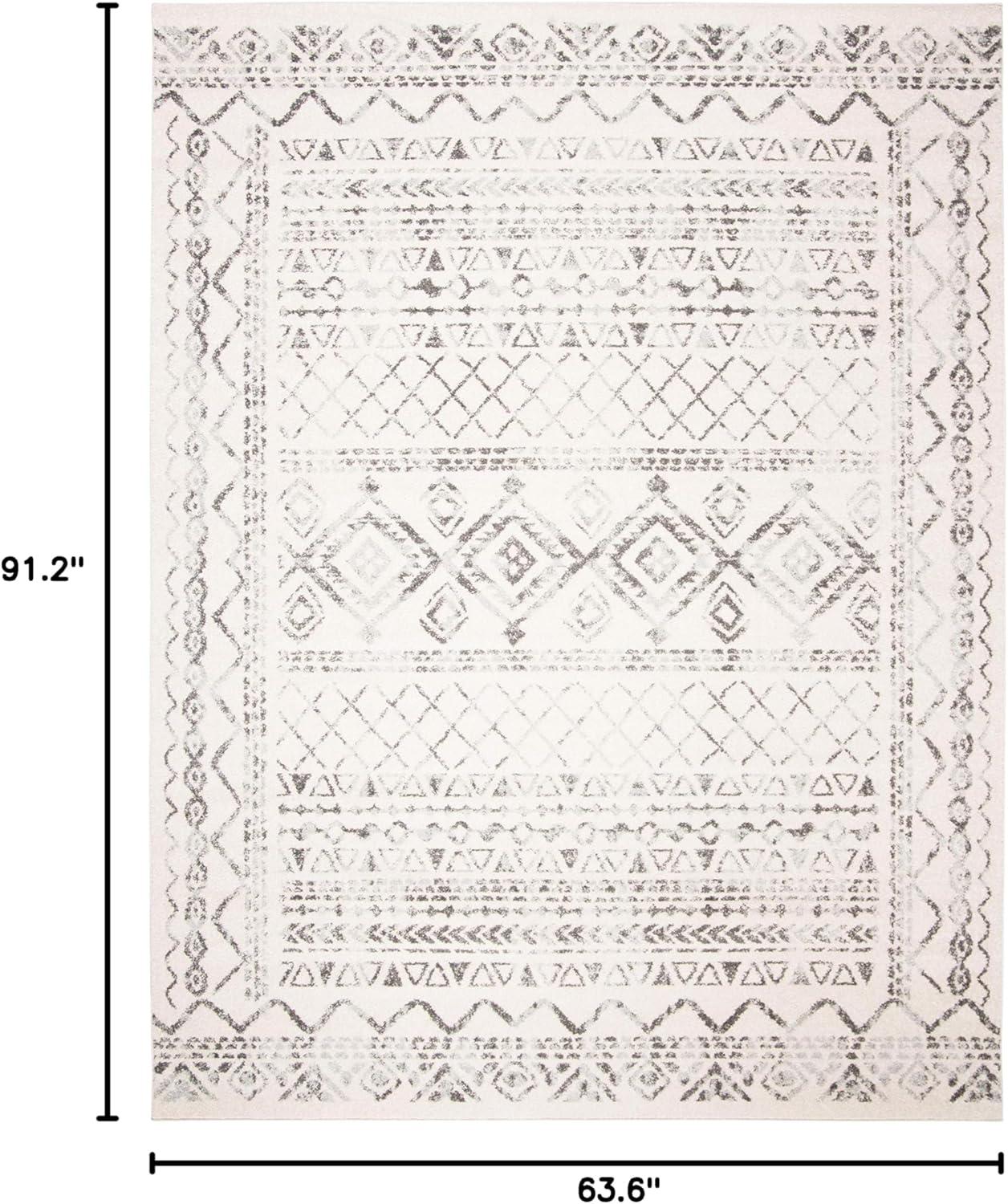 Tulum TUL268 Power Loomed Area Rug - Ivory/Grey - 5'3"x7'6" - Safavieh.
