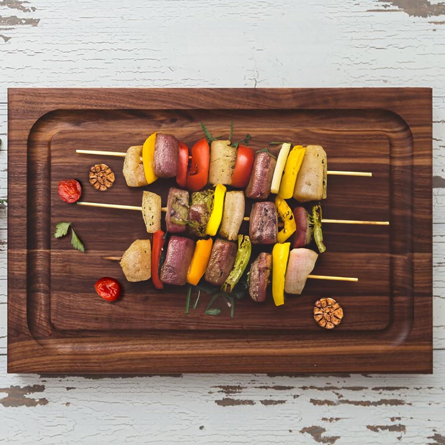 John Boos John Boos Reversible 18" Barbecue Carving Cutting Board w/ Juice Groove, Walnut