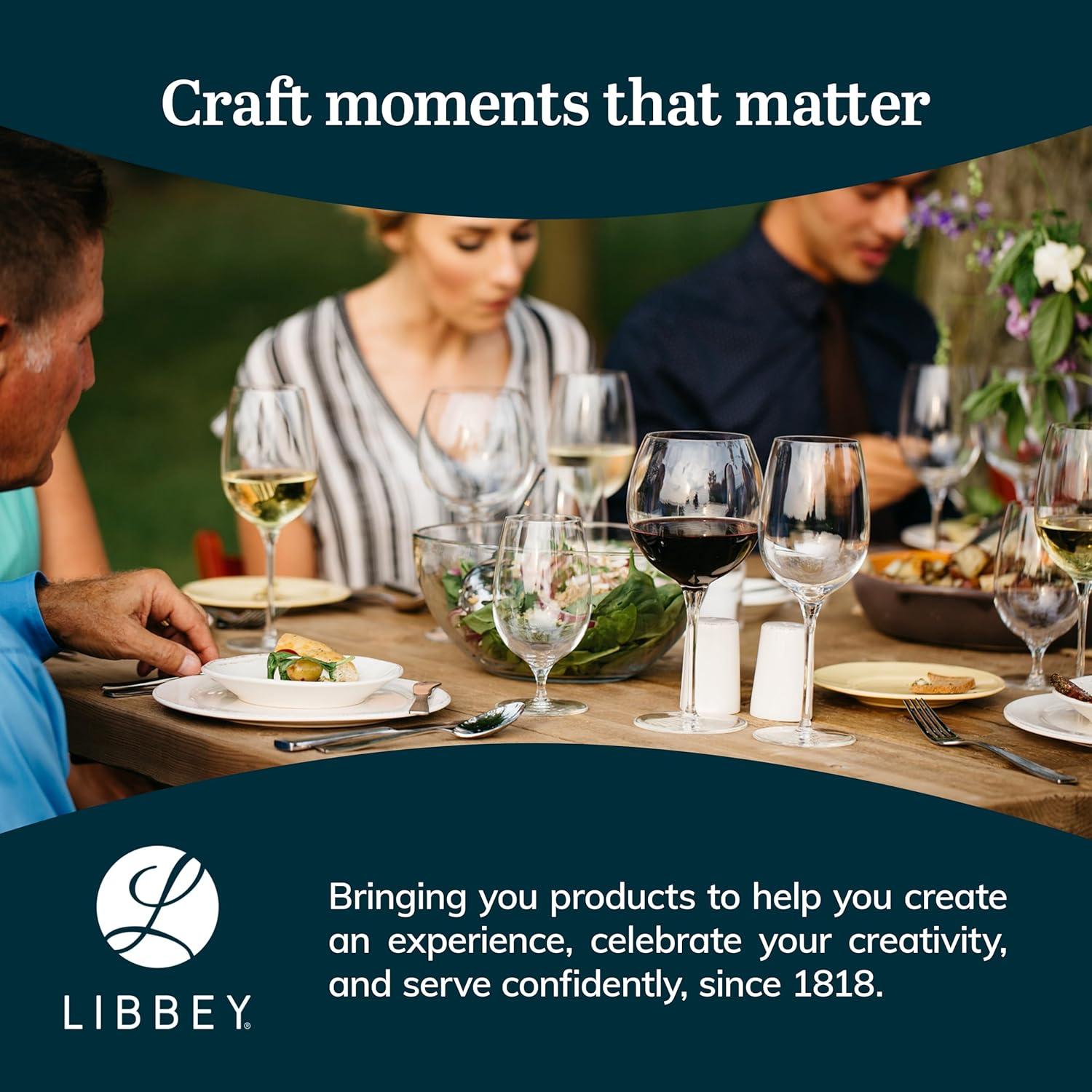Libbey Classic Goblet Party Glasses, Set of 12