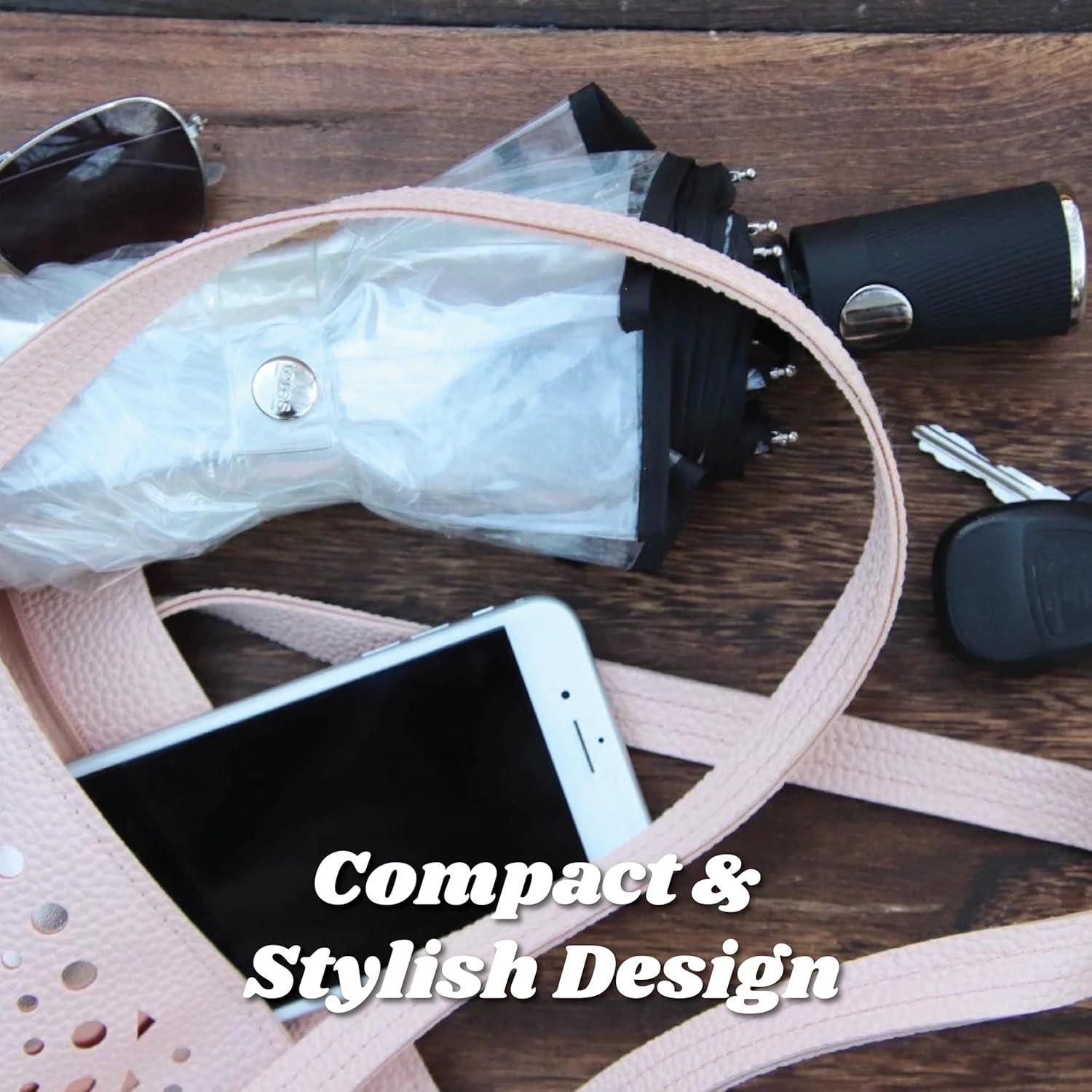 totes Adult Automatic Rain Umbrellas, Clear