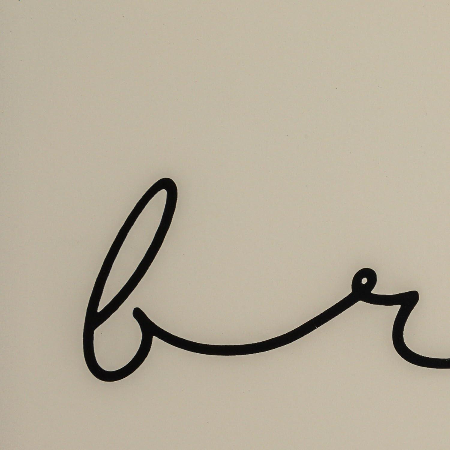 Storied Home Metal "bread" Bin with Bamboo Lid, Cream