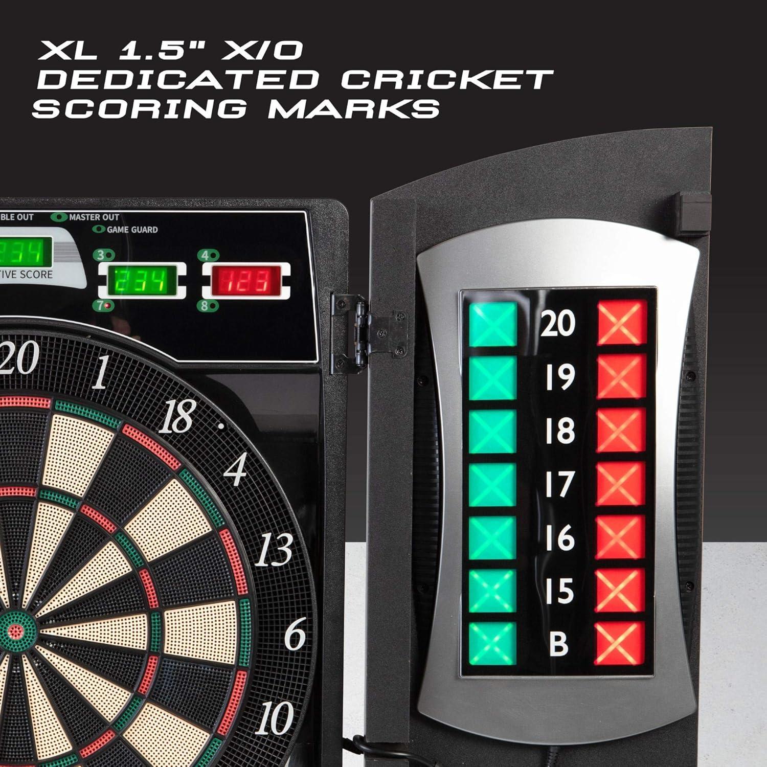 Arachnid Cricket Maxx 1.0 Electronic Dartboard Cabinet Set