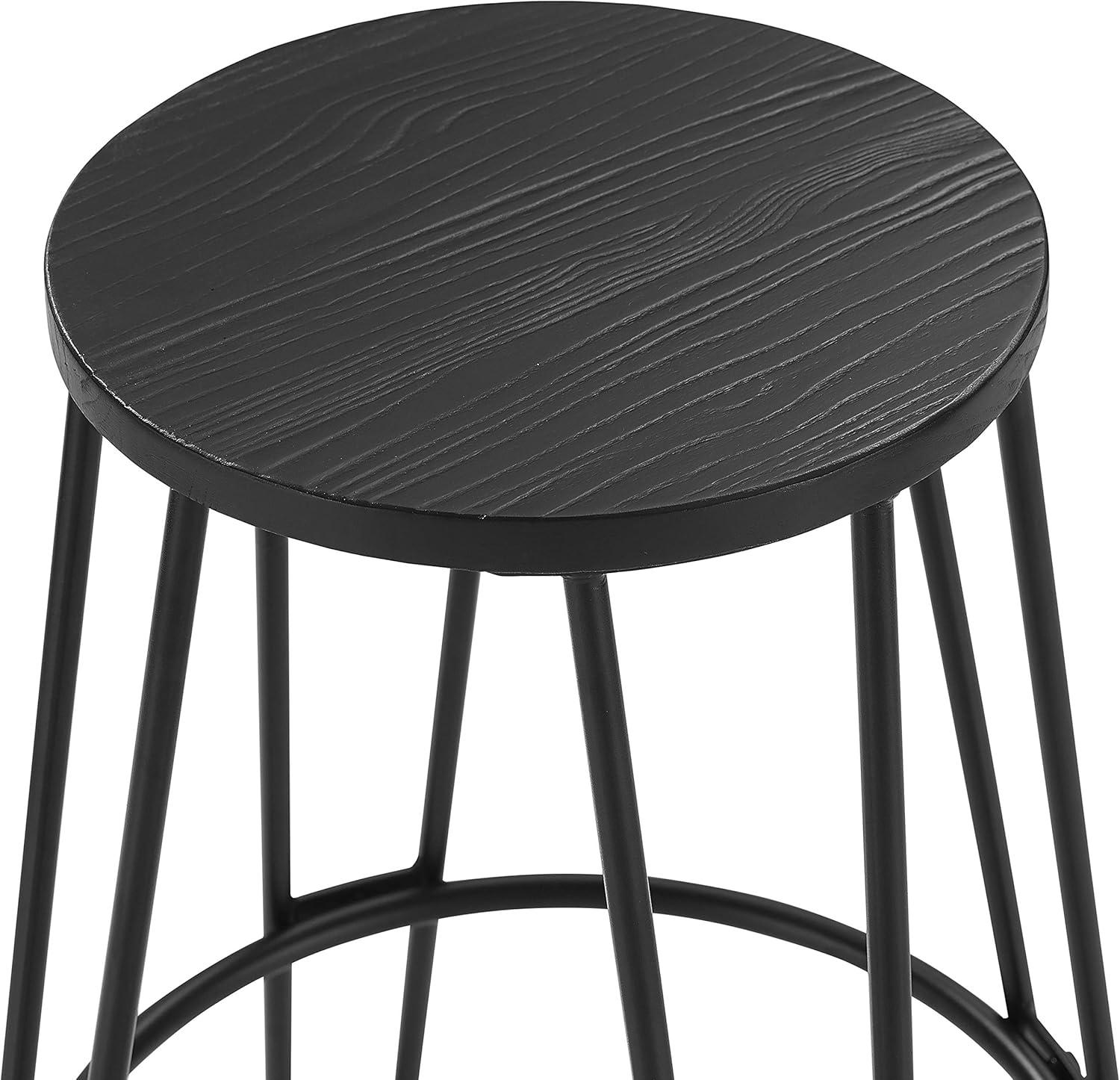 Crosley Furniture Ava Hairpin 24" Counter Stool, Set of 2, Black